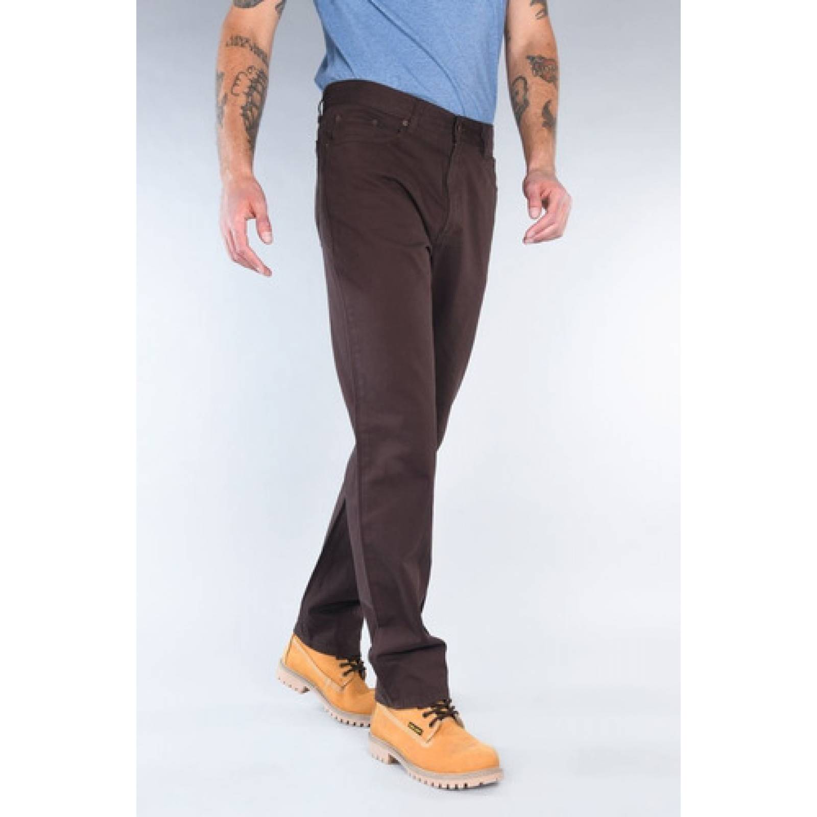 Pantalón De Gabardina Cafe Para Hombre Oggi Jeans Power 