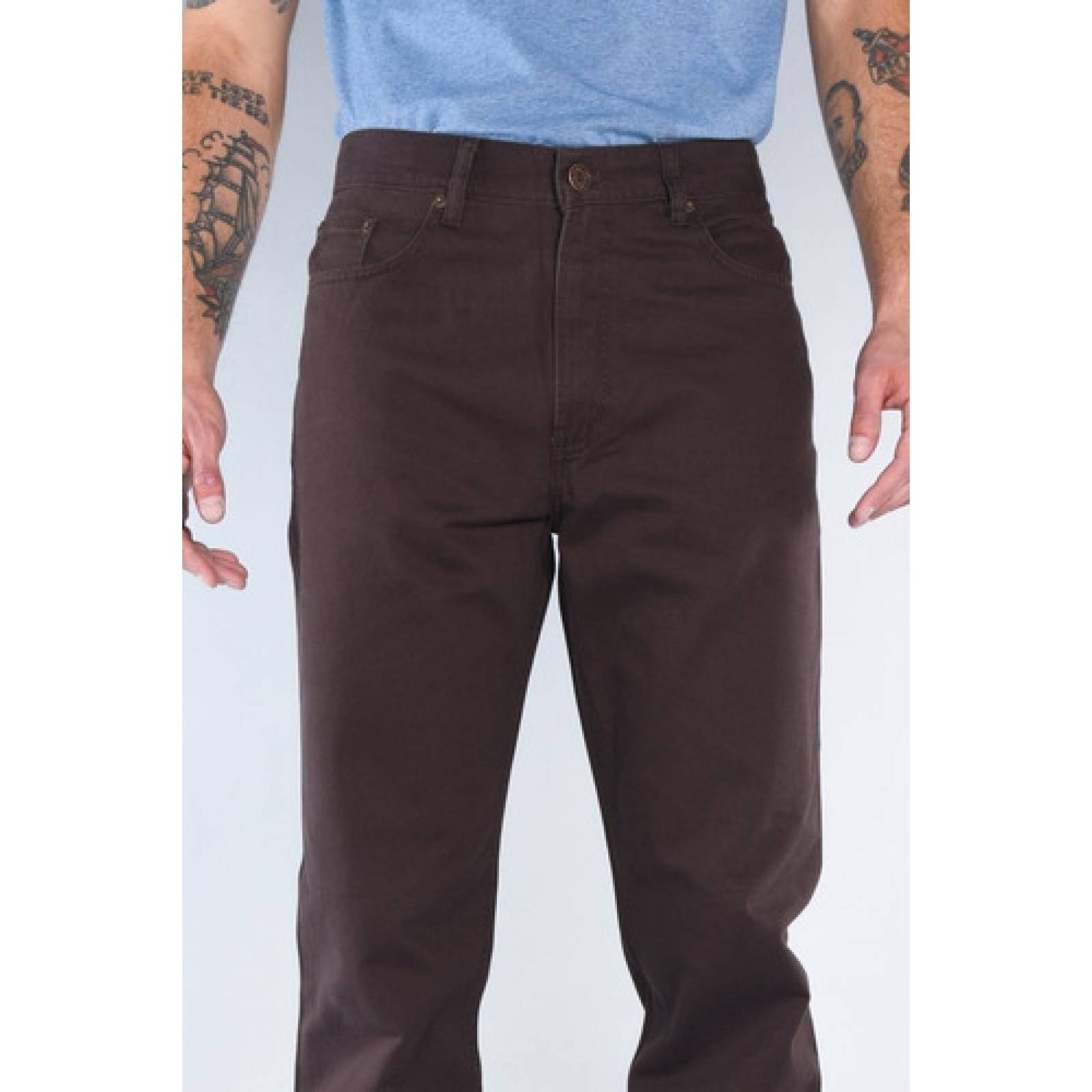 Pantalón De Gabardina Cafe Para Hombre Oggi Jeans Power 