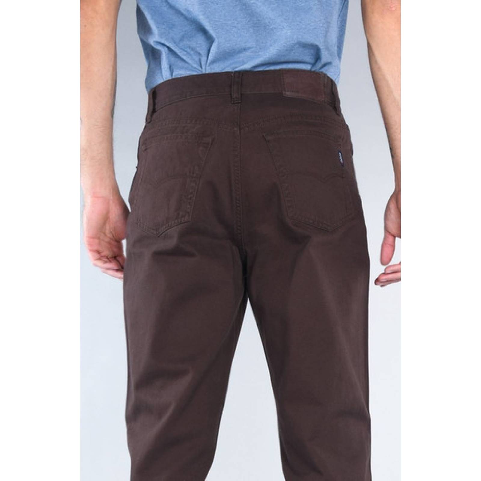 Pantalón Casual Hombre Oggi Café 59103125 Gabardina Stretch