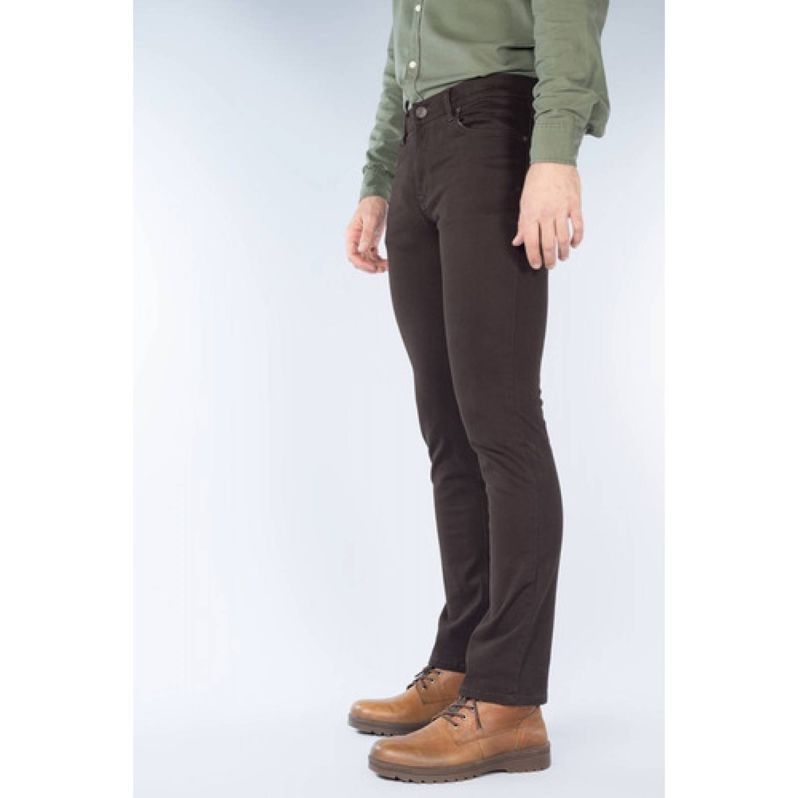 Pantalón Oggi Jeans Cafe De Gabardina Vaxter Movin Gab 