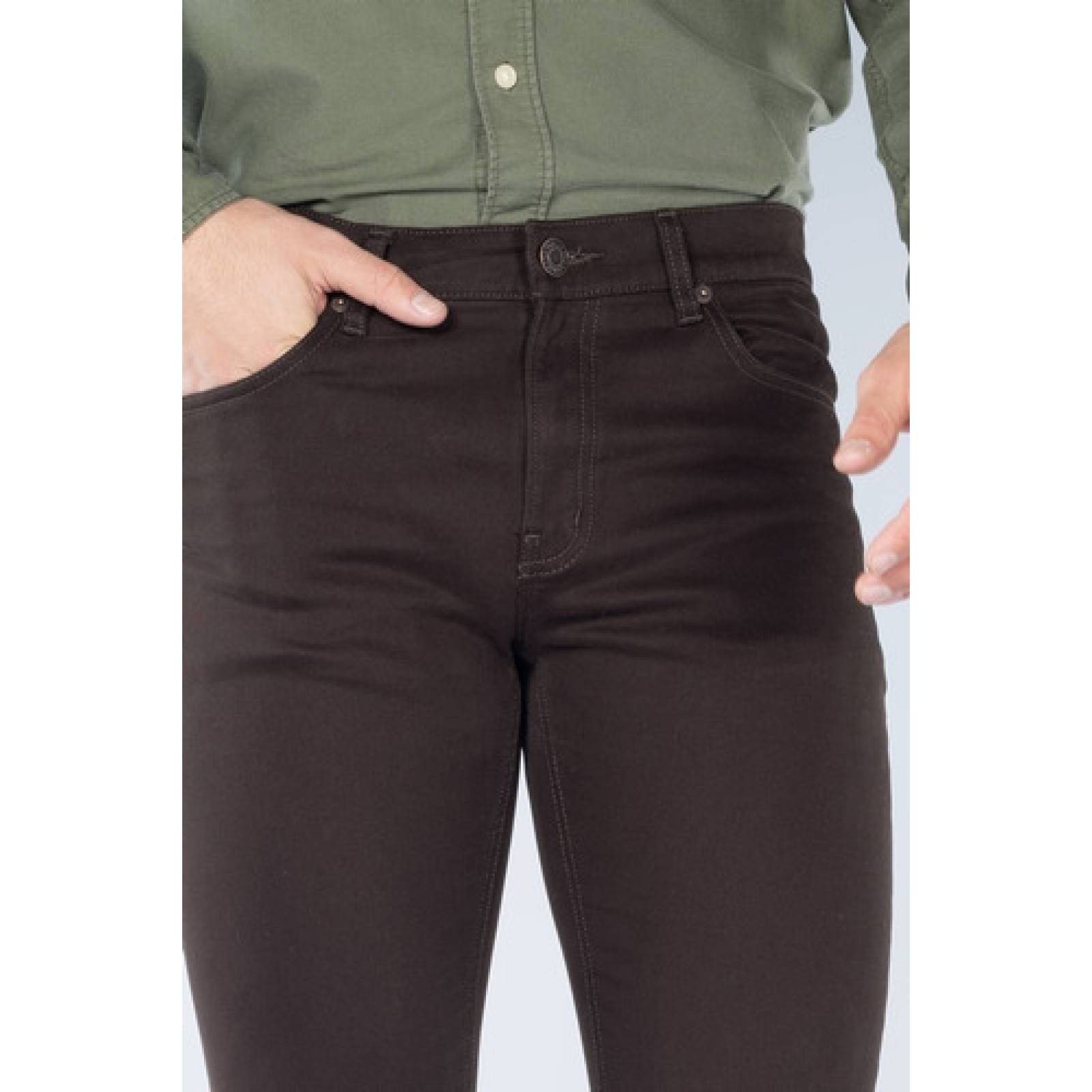 Pantalón Oggi Jeans Cafe De Gabardina Vaxter Movin Gab 