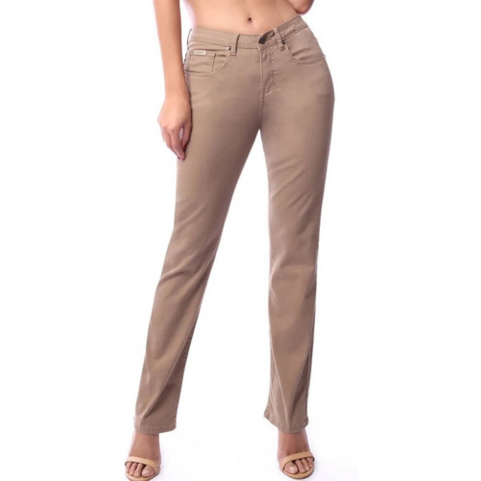 Pantalón Para Mujer Dayana Gabardina Stretch Recto Cintura