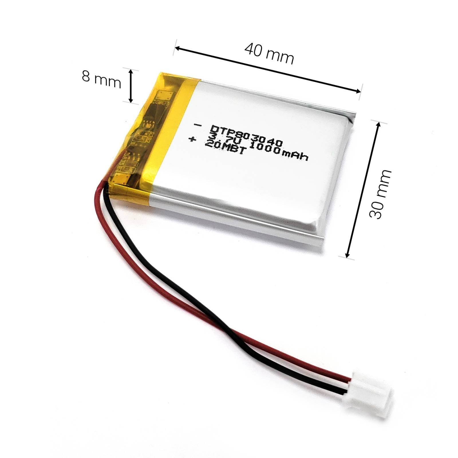 Batería LiPo 3.7v 1000mAh - DTP 