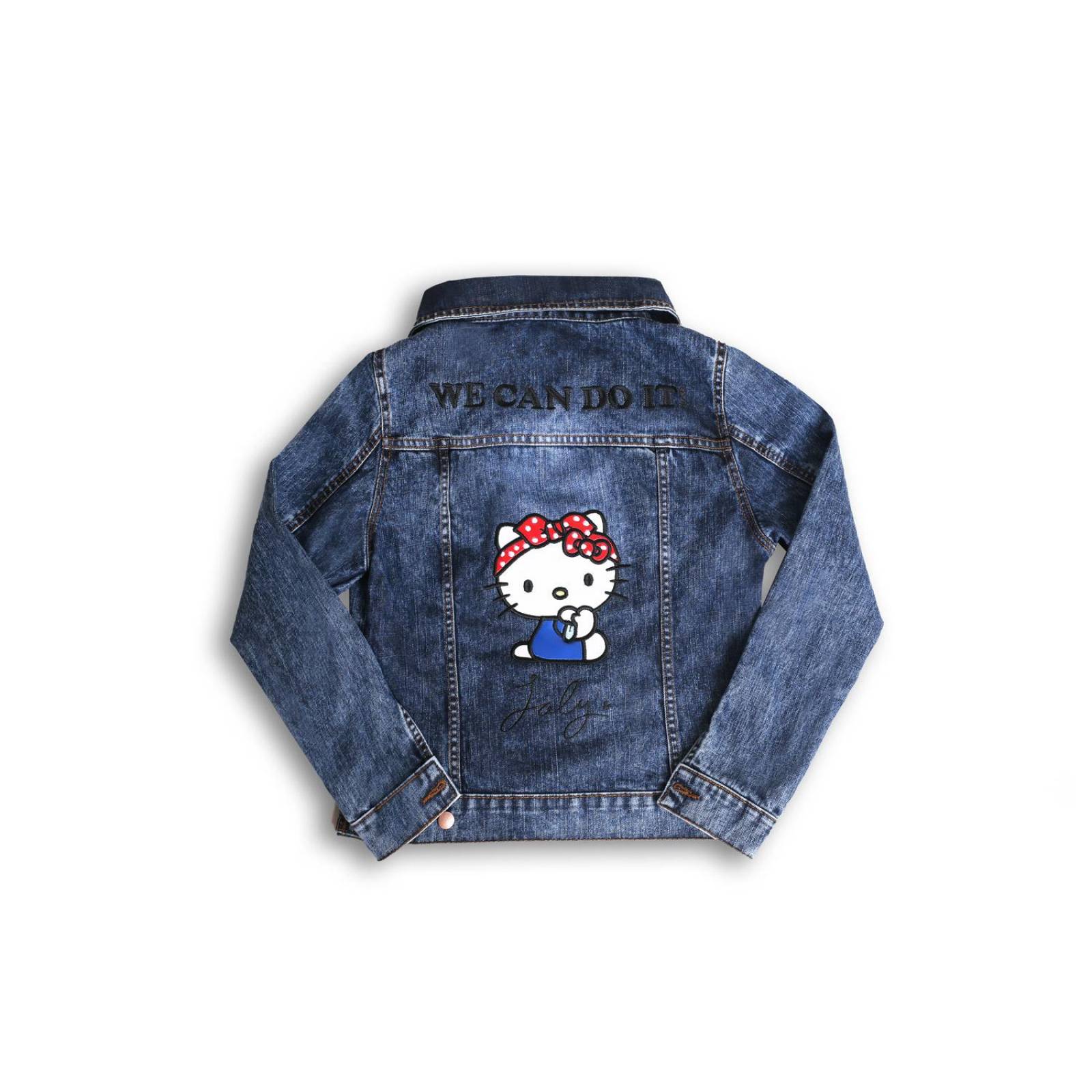Chamarra de Mezclilla Azul de Mujer Hello Kitty Power Jacket Loly In The Sky 