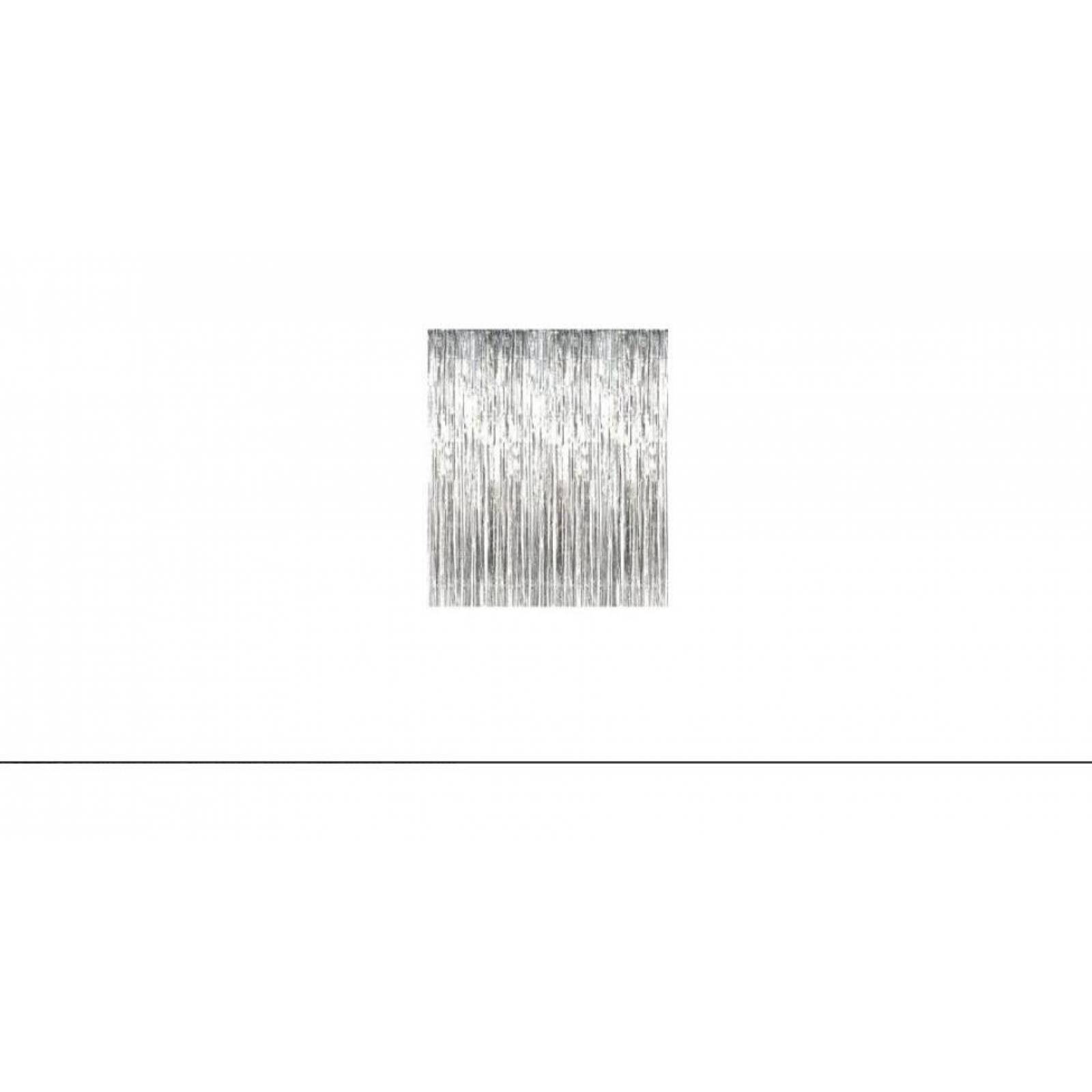 Cortina Metálica Para Fiesta Plateada