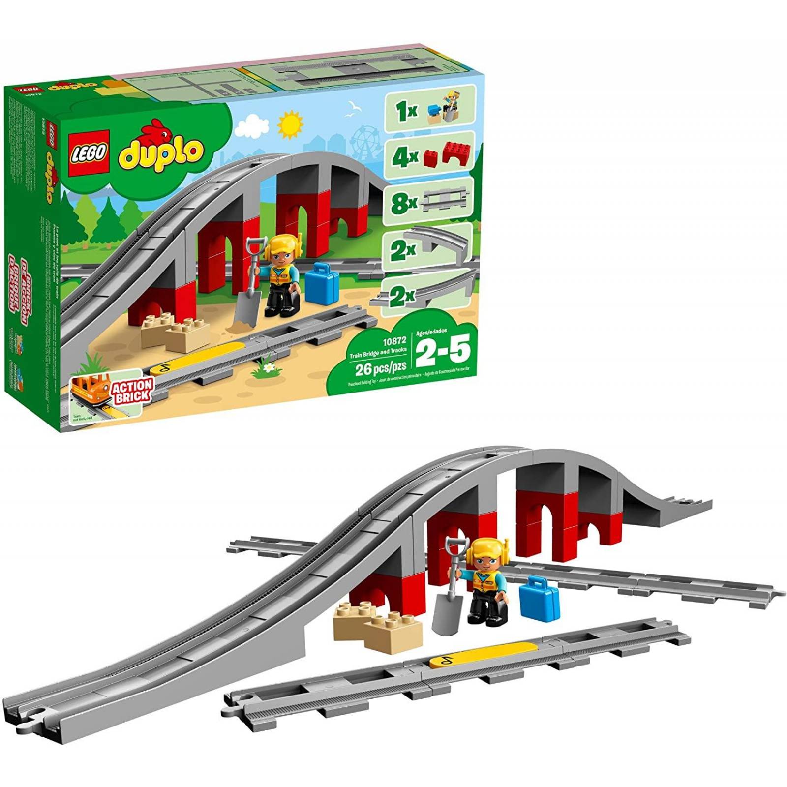 LEGO Puente y Vías de Tren Duplo (10872) 