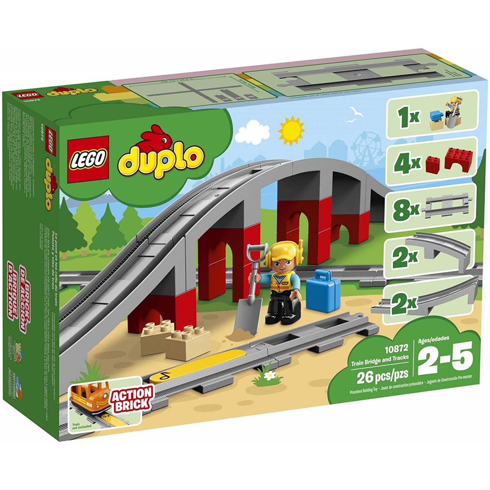 LEGO Puente y Vías de Tren Duplo (10872) 
