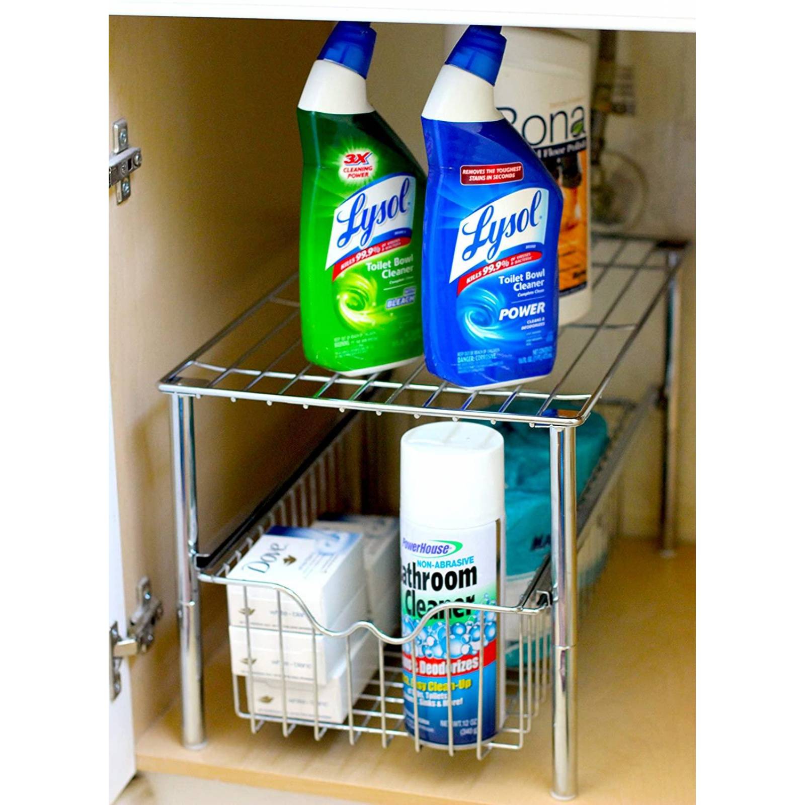 Cesta deslizante apilable (cromada) 