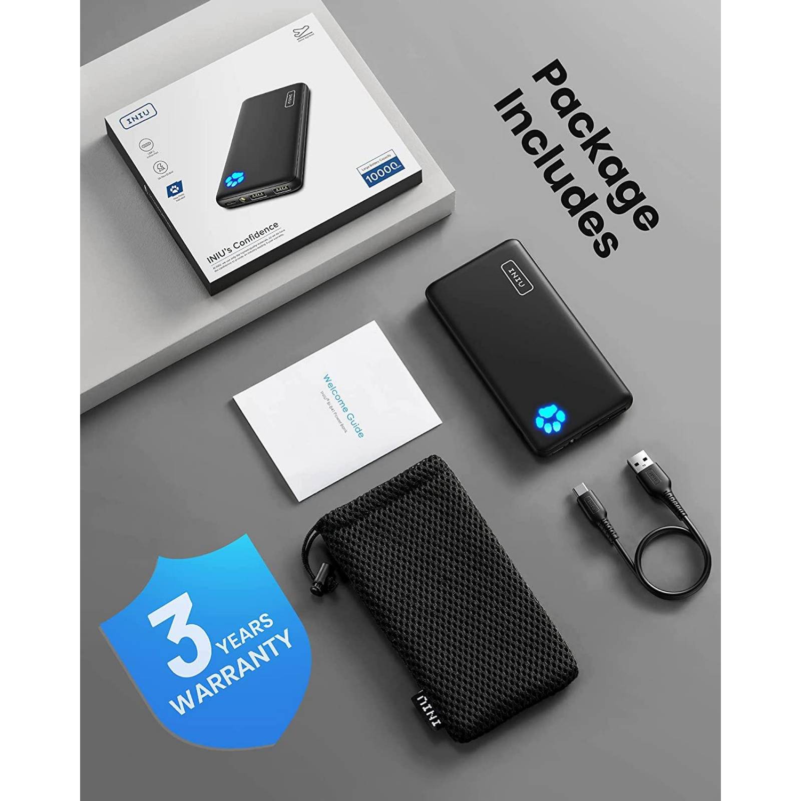 Cargador portátil INIU de 10000 mAh 