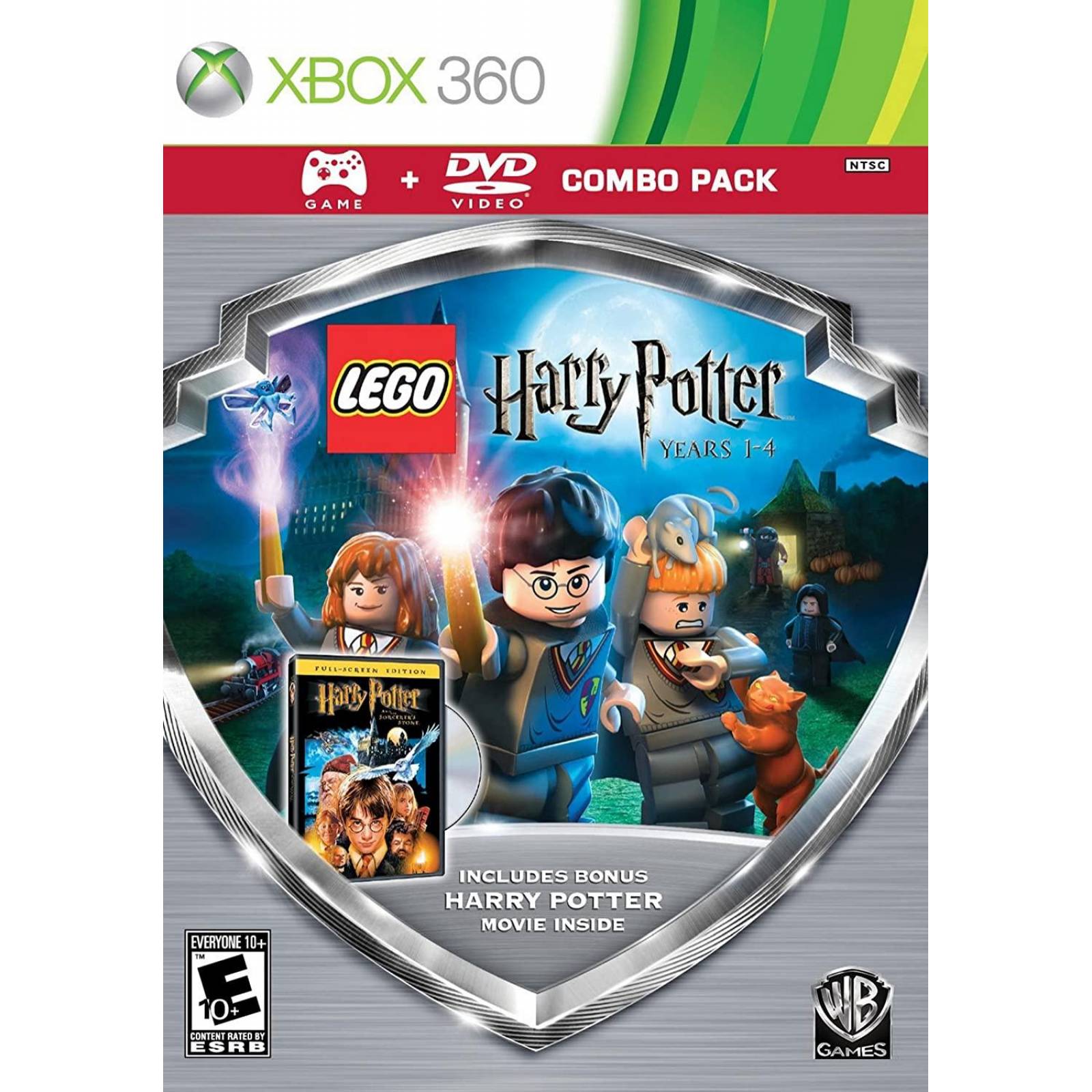 Lego Harry Potter: Years 1-4, Silver Shield Combo Pack. Pelicula + Videojuego para XBOX 360