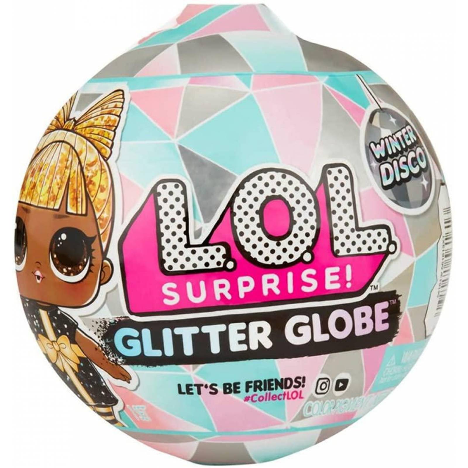 L.O.L. Surprise! Glitter Globe Winter Disco Series, Muñeca 8 sorpresas 