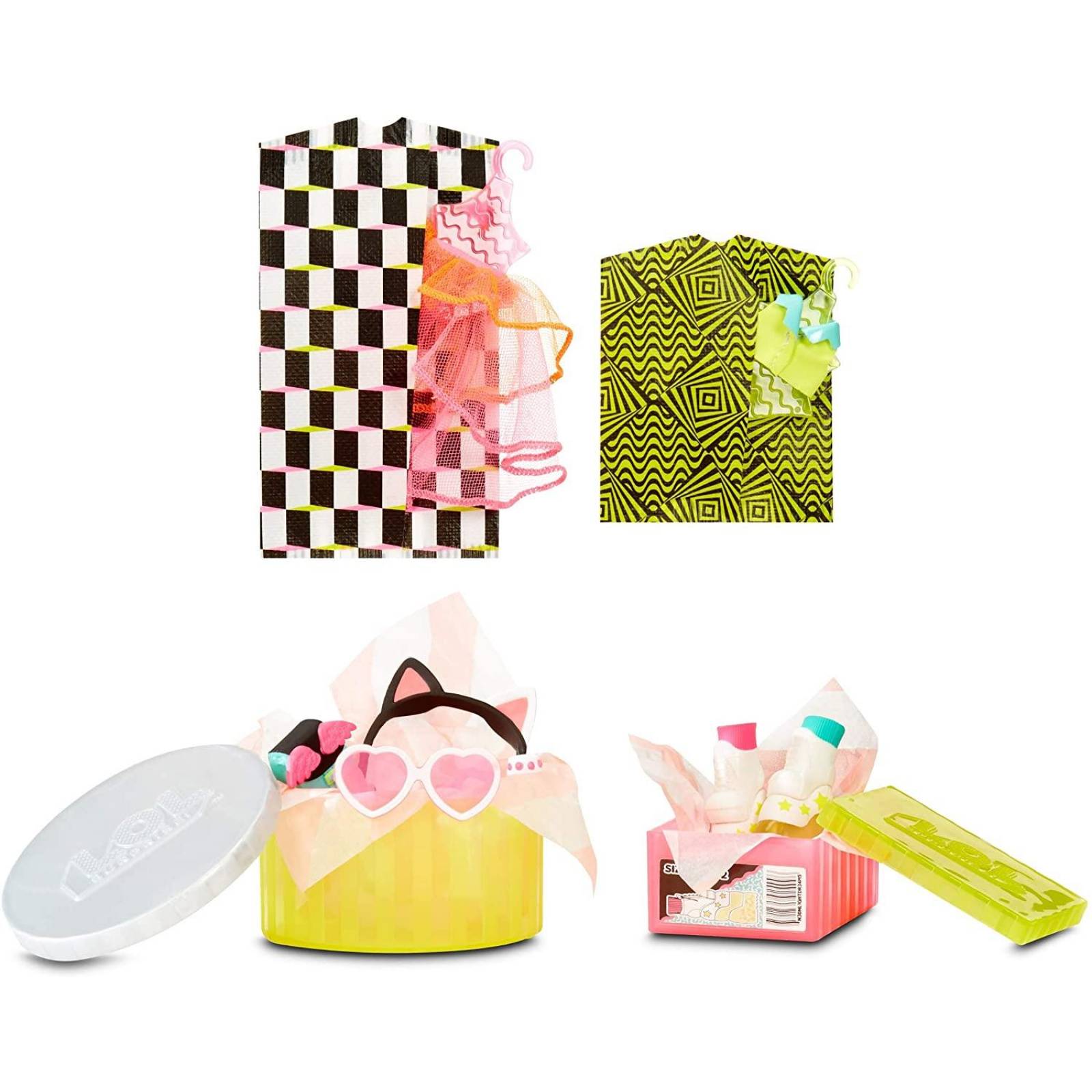 L.O.L. Surprise! JK Neon Q.T. - Minimuñeca de moda con 15 sorpresas 