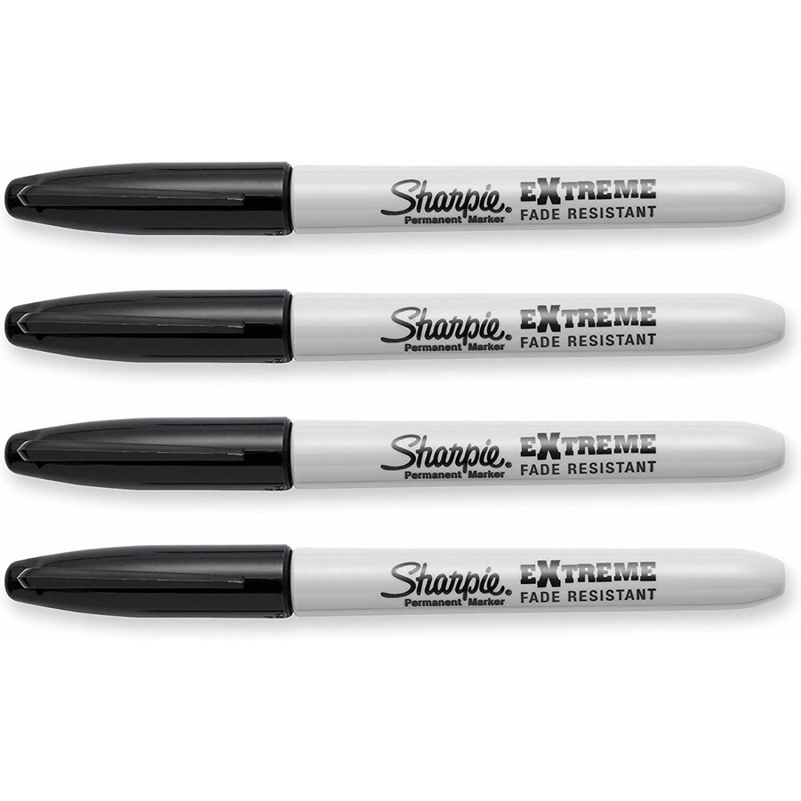 Sharpie Extreme marcadores permanentes, negro, 4 unidades 