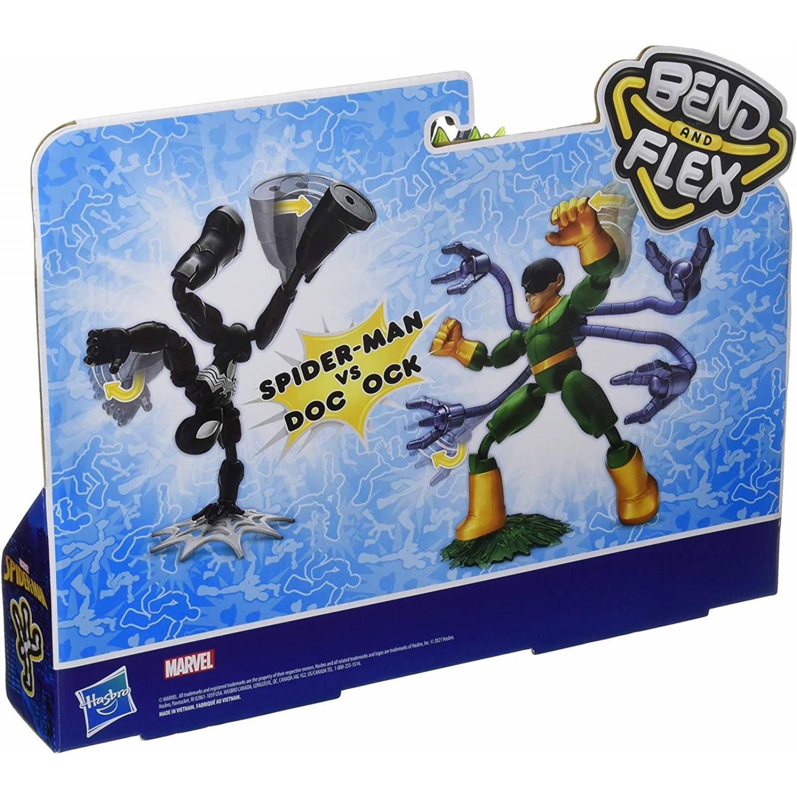 Marvel Spider-Man Bend and Flex Traje negro Spider-Man vs Doc Ock figura de acción 