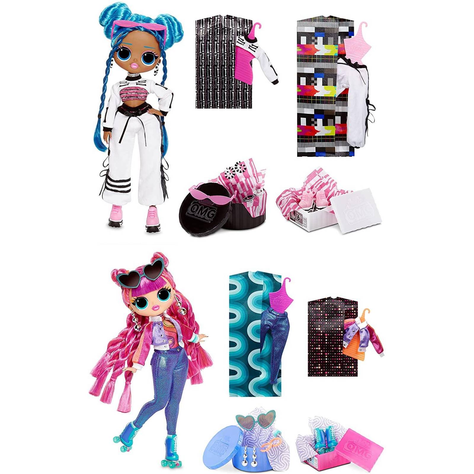 LOL Surprise OMG Muñecas Fashion. 2-Pack Roller Chick And Chillax 