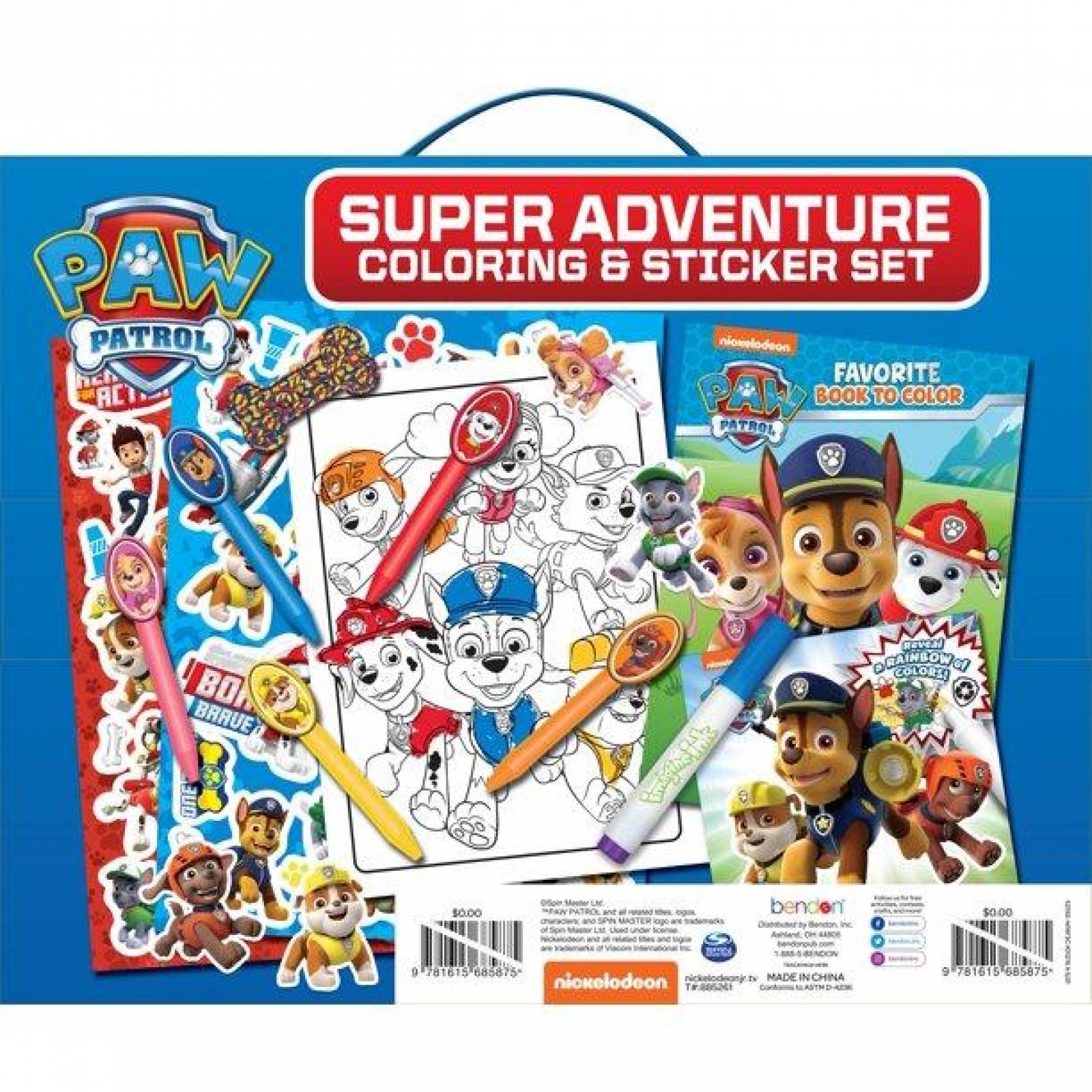 PAW Patrol, Kit de aventuras para colorear y jugar 