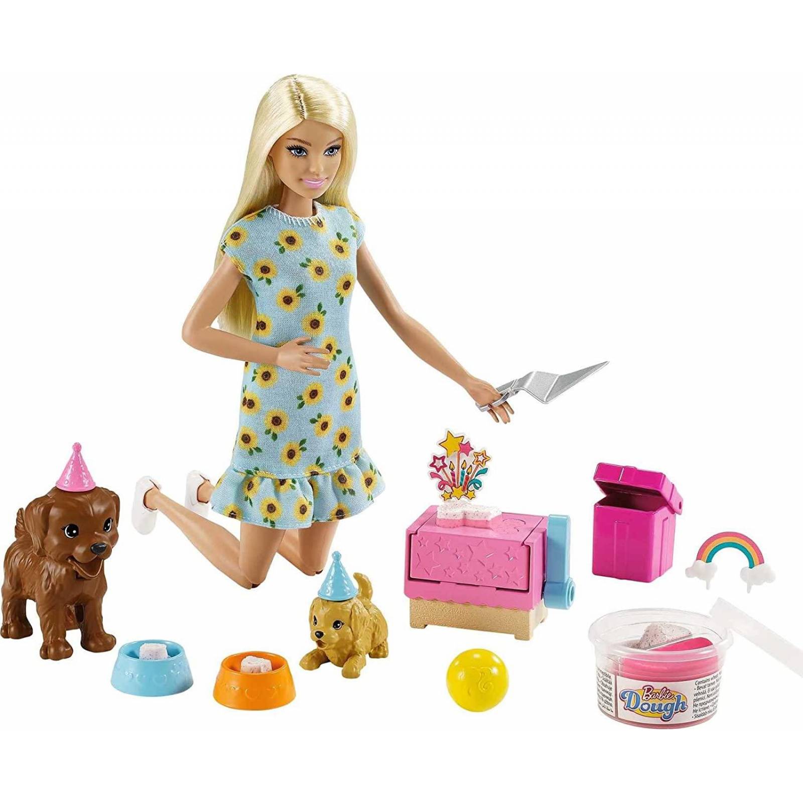 Barbie Puppy PArty, Juego de fiesta de muñeca y cachorros