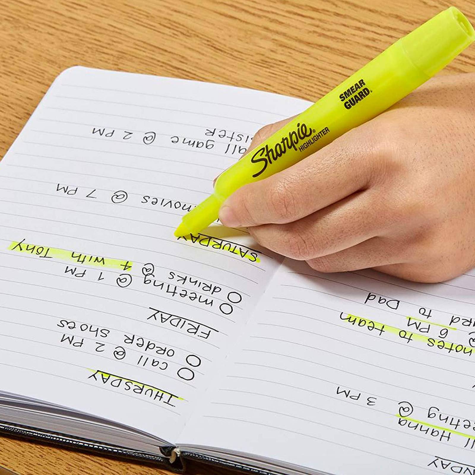 Sharpie Marcadores fluorescentes gruesos. Amarillo. (Caja de 36)