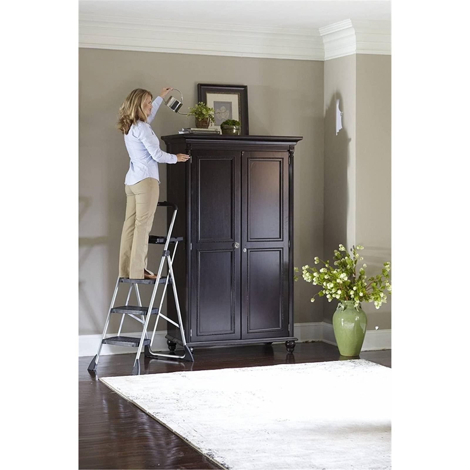 Cosco - Escalera con Plataforma de trabajo de acero, tres peldaños 