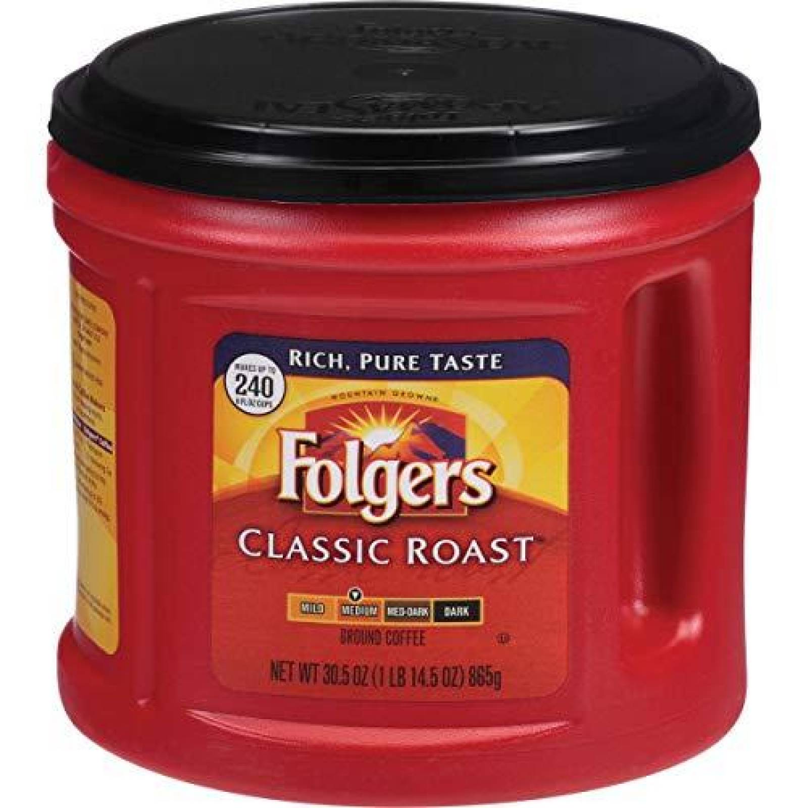 Folgers Café tostado clásico, lata de 865 gr