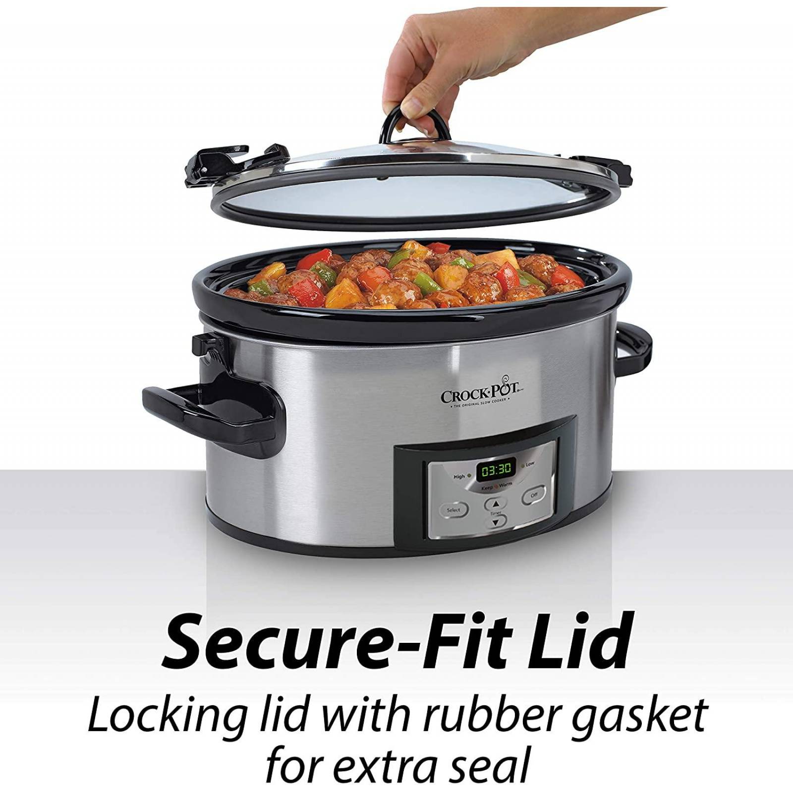 Crock-Pot SCCPVL610-S-A - Olla de cocción lenta programable de 6 cuartos de galón 