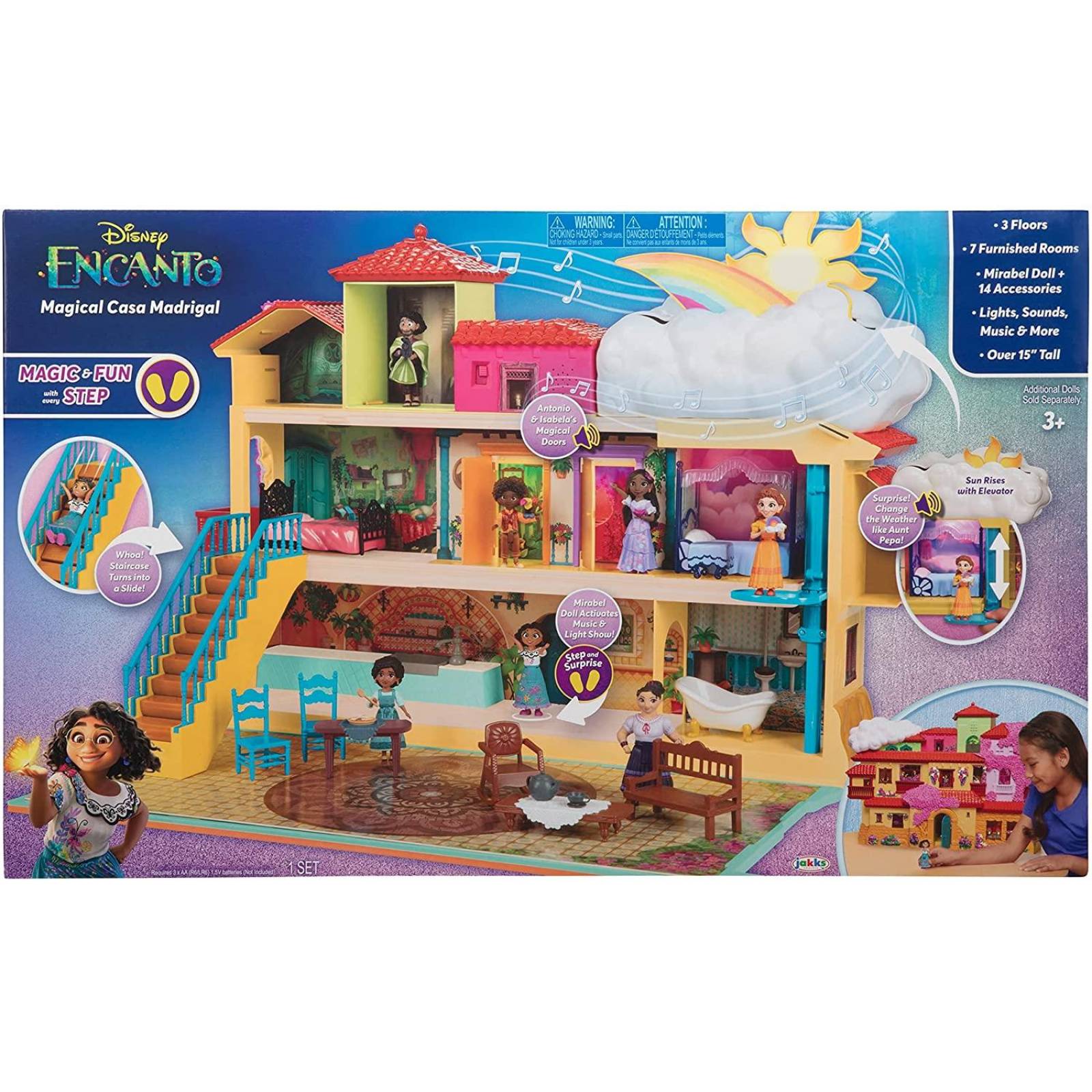 Disney Encanto Juego mágico de casa Madrigal con muñeca Mirabel y 14 accesorios 