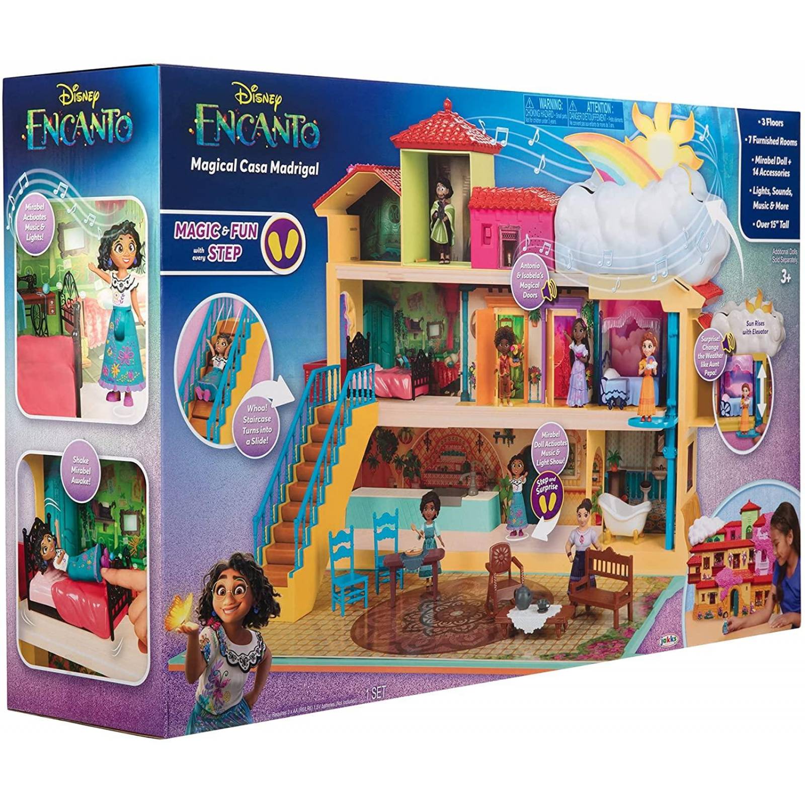Disney Encanto Juego mágico de casa Madrigal con muñeca Mirabel y 14 accesorios 