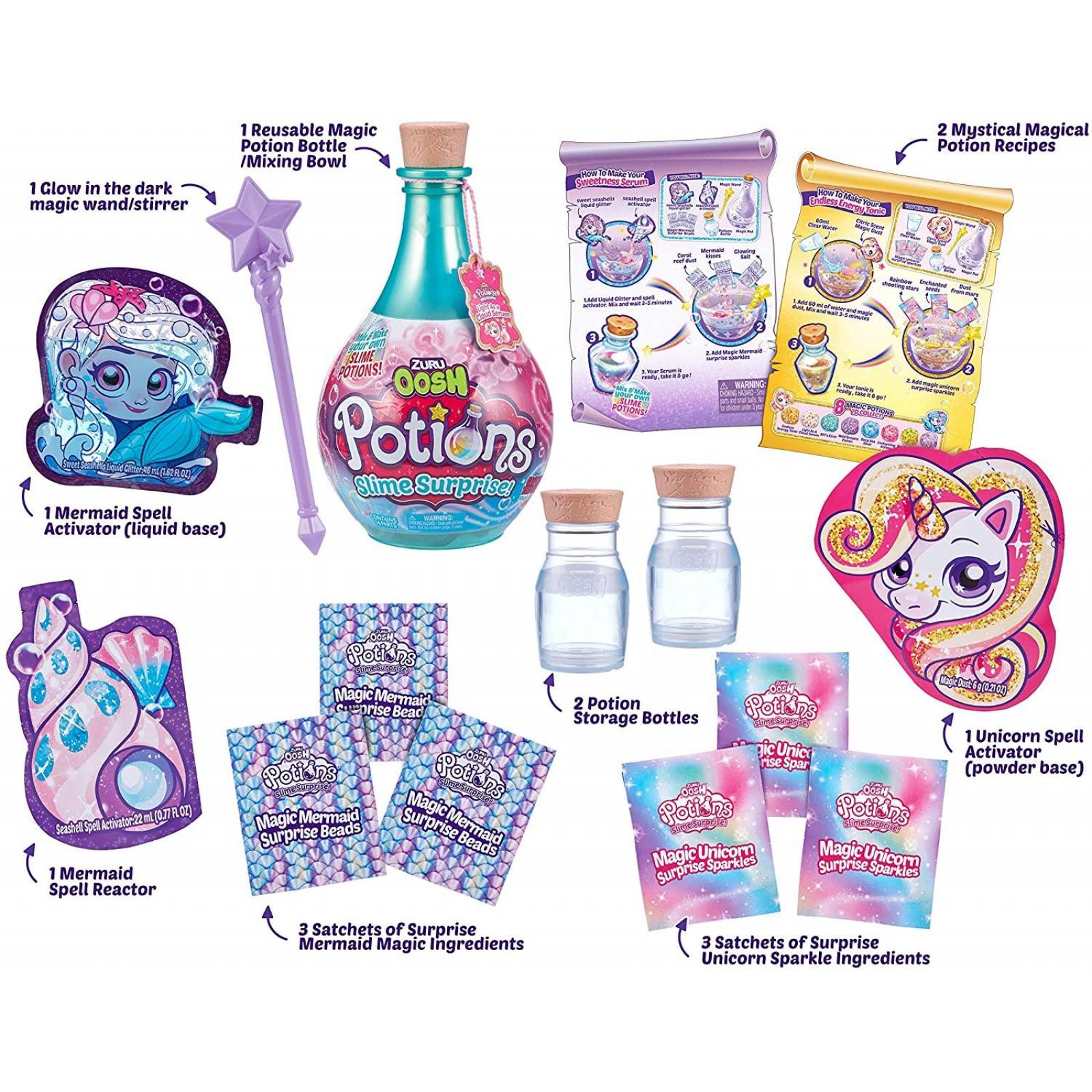 Oosh Potions Slime Surprise (verde azulado) por ZURU 