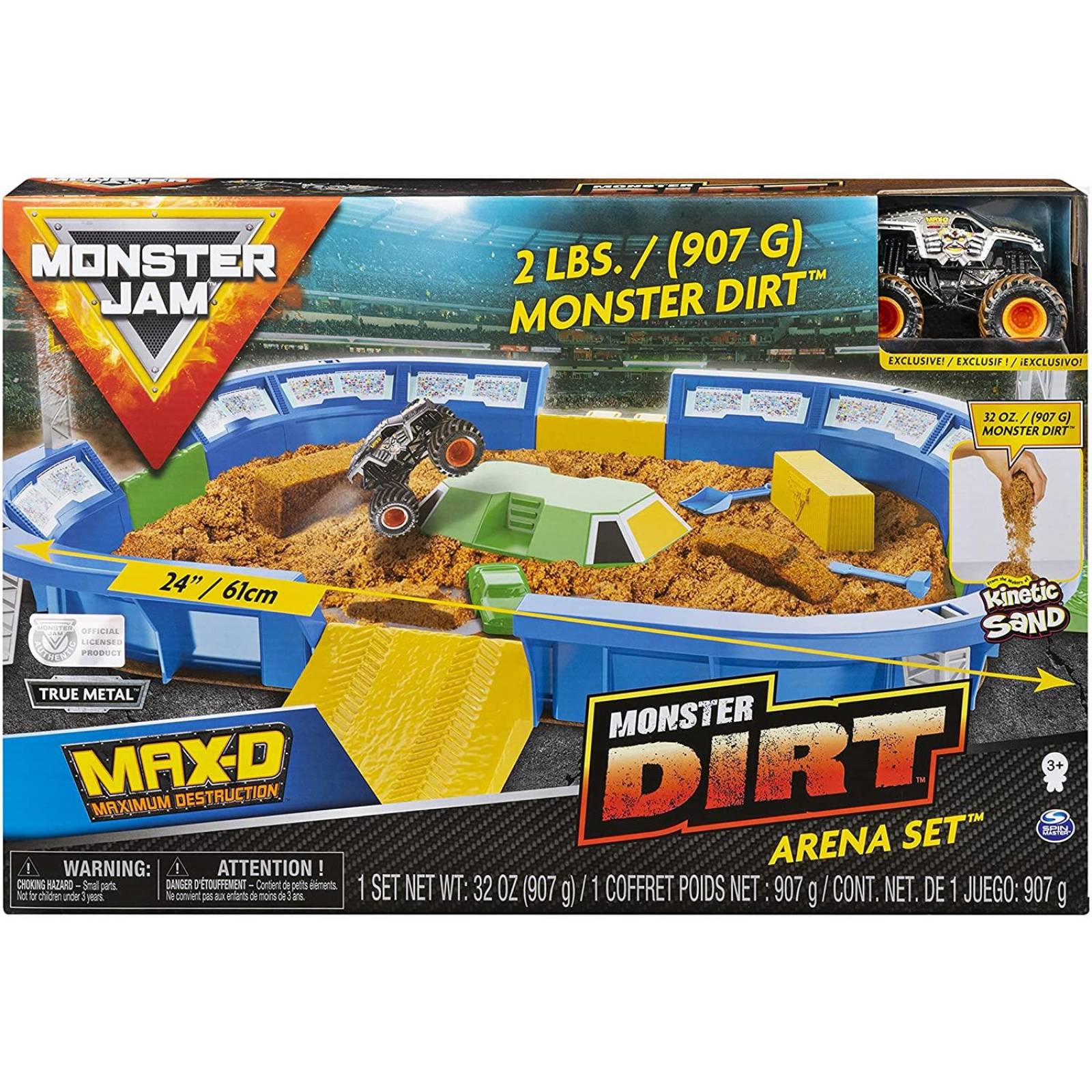 Monster Jam Set de Juego Monster Dirt, Arena de Playa 