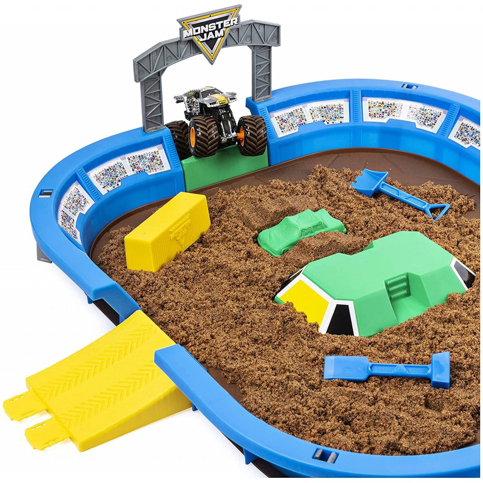 Monster Jam Set de Juego Monster Dirt, Arena de Playa 