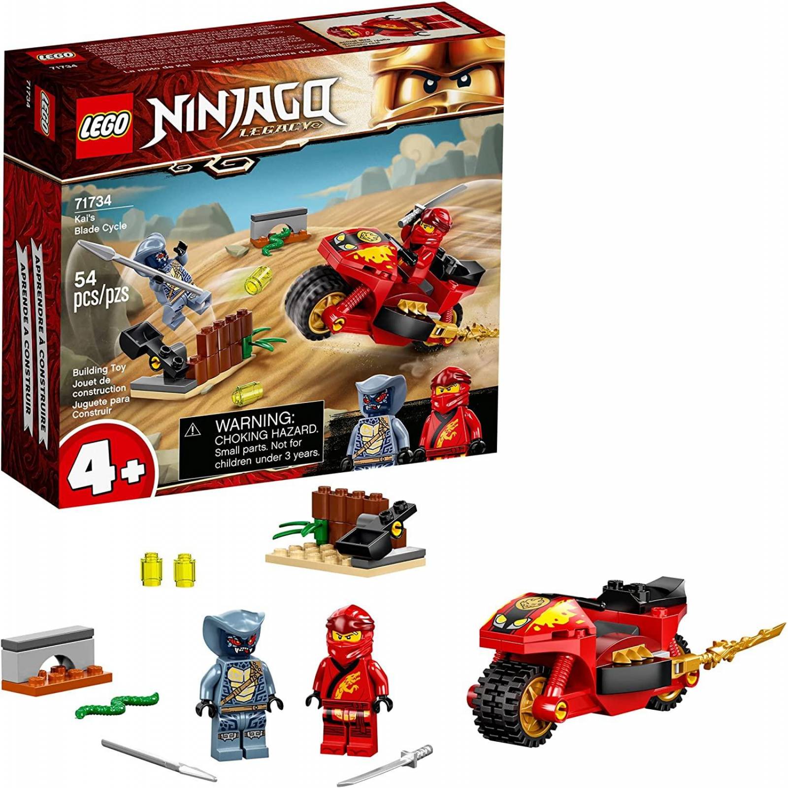 LEGO NINJAGO Legacy Kais Blade Cycle 71734. Kit de construcción 
