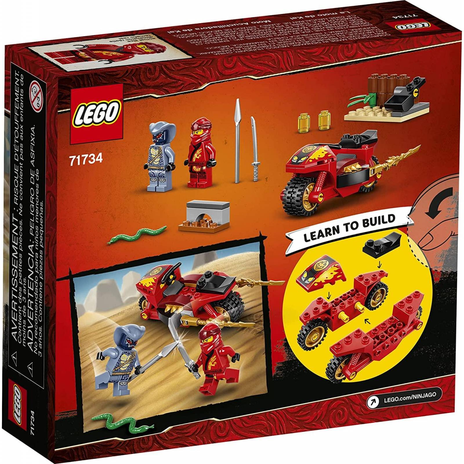 LEGO NINJAGO Legacy Kais Blade Cycle 71734. Kit de construcción 