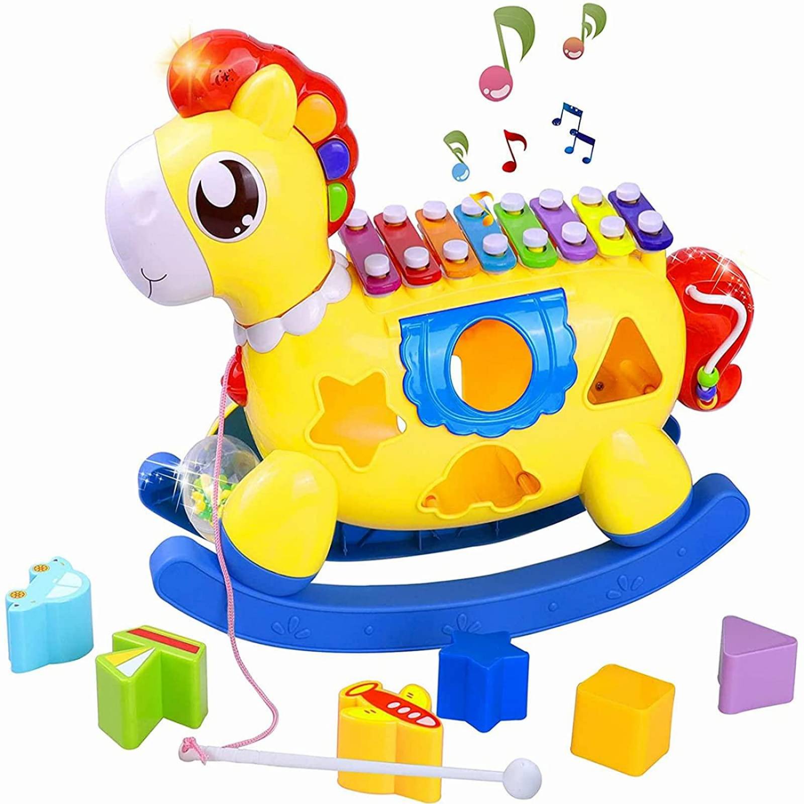 STOTOY Juguetes musicales para bebés. Pony 