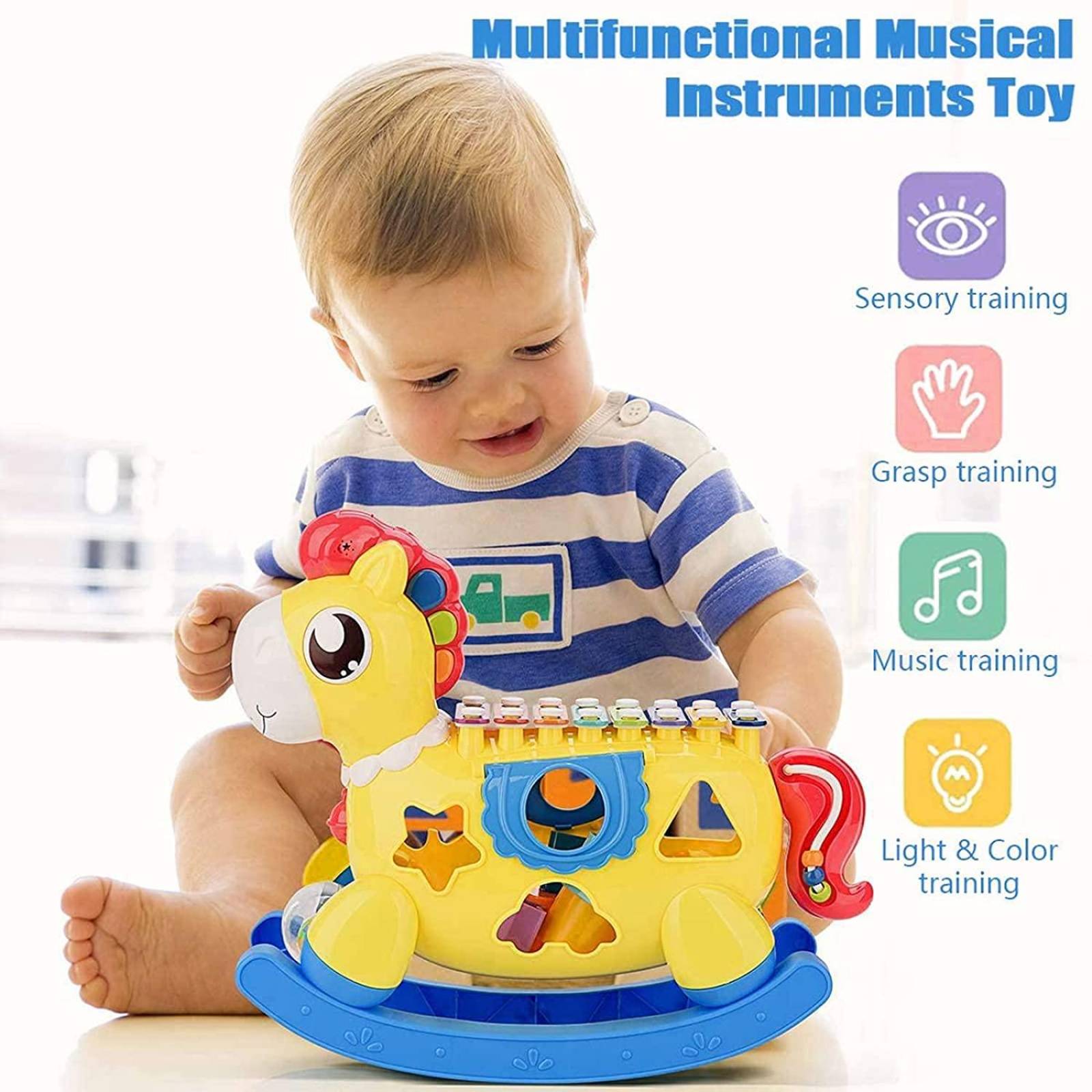 STOTOY Juguetes musicales para bebés. Pony 