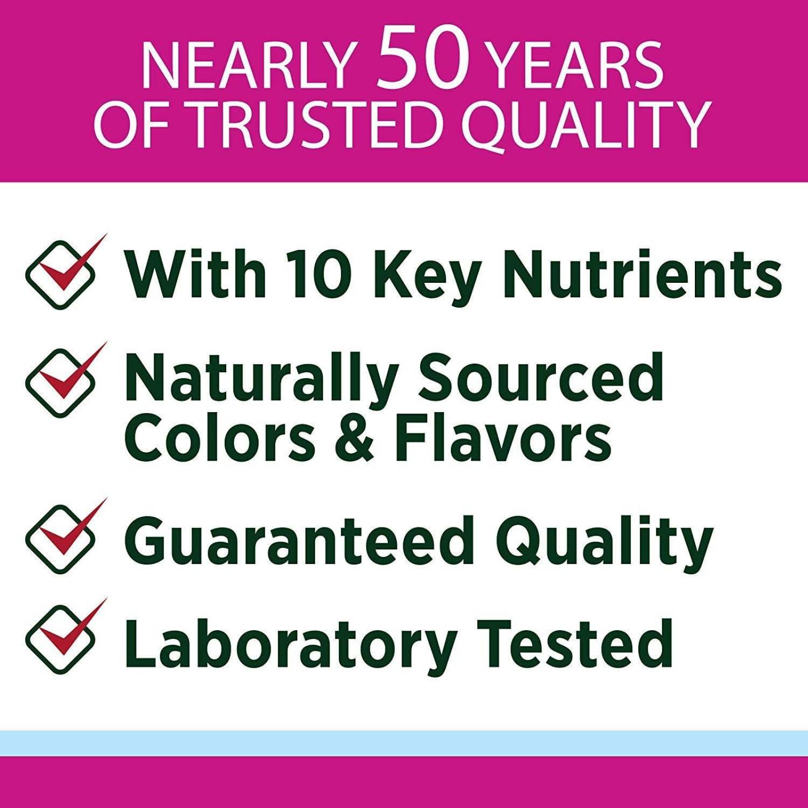 Nature´s Bounty. Multivitamínico en gomitas para mujer, frambuesa, colágeno 50mg, 80u 