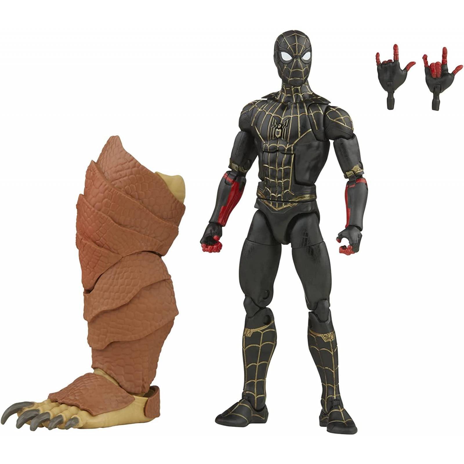 Spider-Man Marvel Legends Series Traje negro y dorado Figura de acción 6 pulgadas 