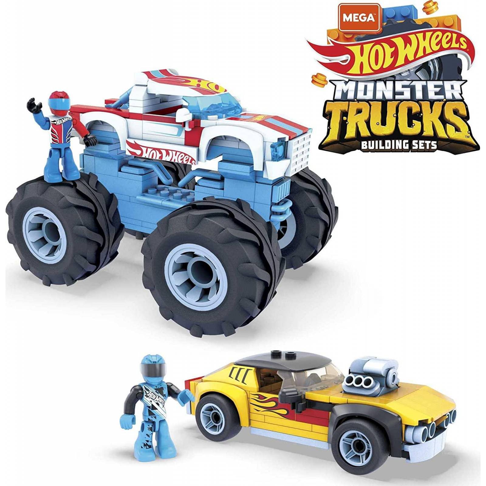 MEGA CONSTRUX Hot Wheels Monster Trucks Rodger Dodger & Hot Wheels 