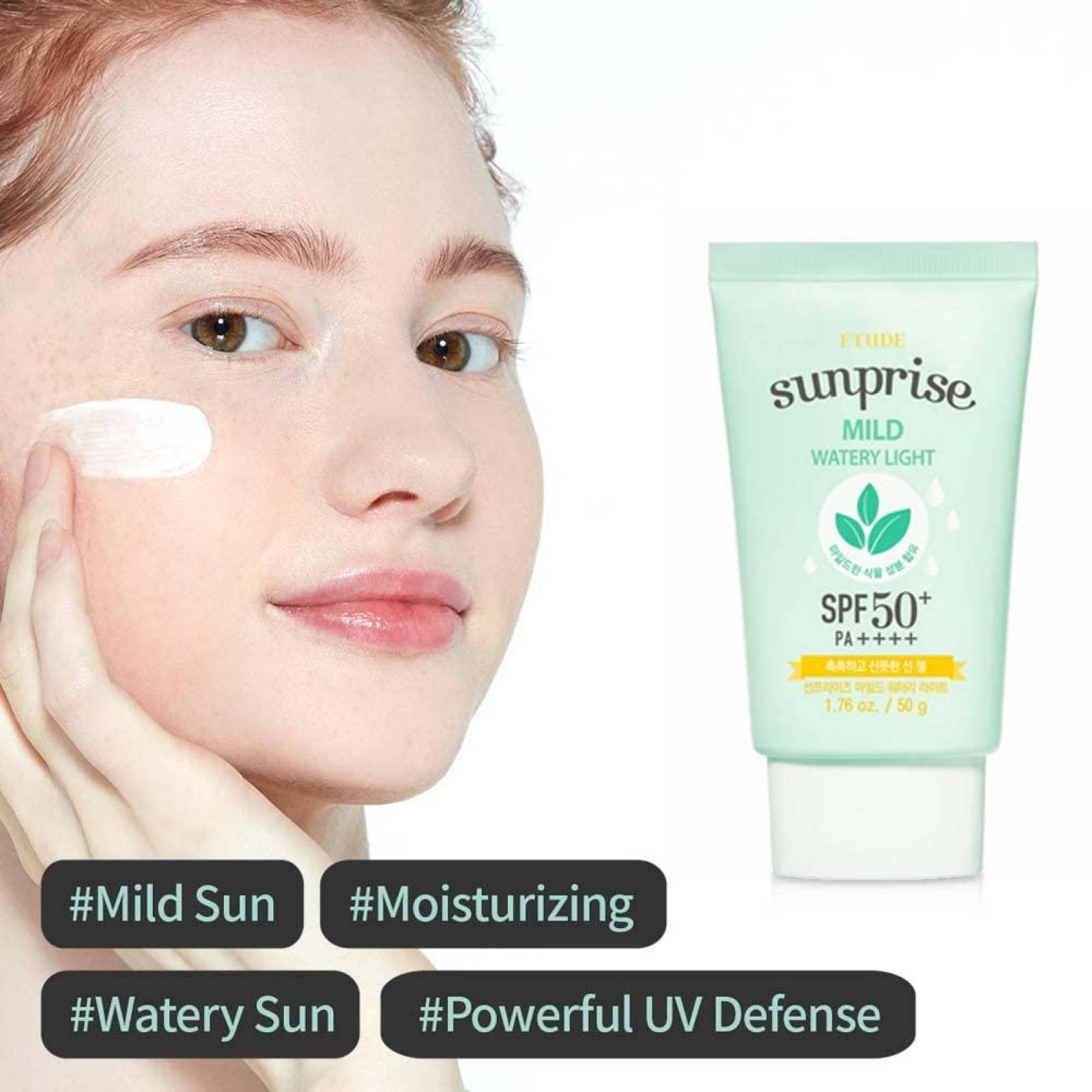 Etude House - Sunprise Mild Watery Light Sunscreen SPF 50+ PA++++ - 50g. Protector Solar 