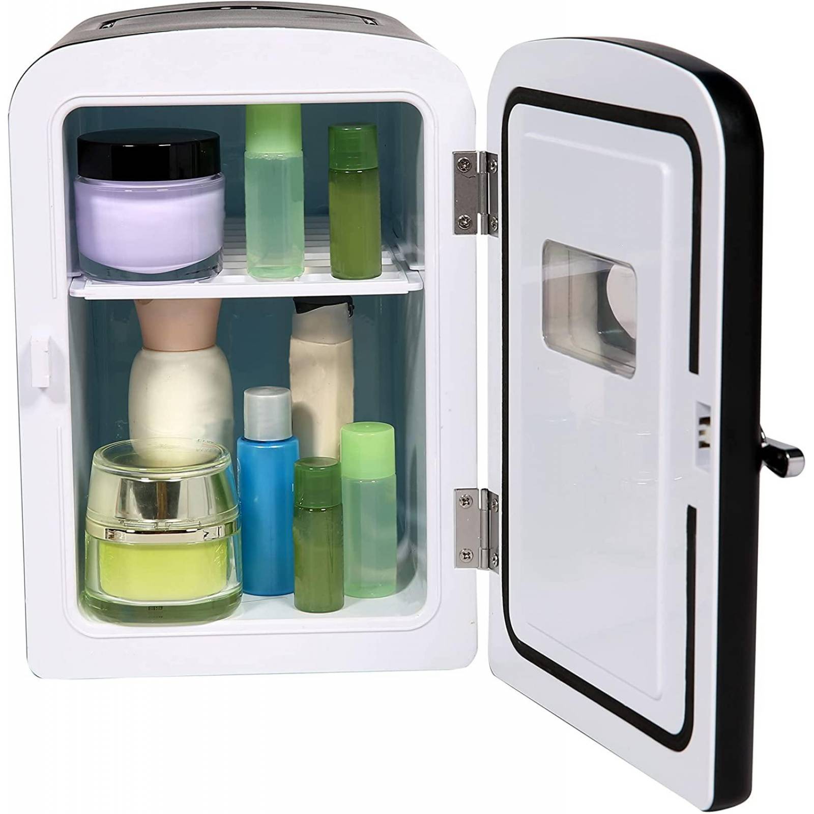 Frigidaire EFMIS175-BLACK Mini refrigerador portátil, retro, 6 latas, negro 