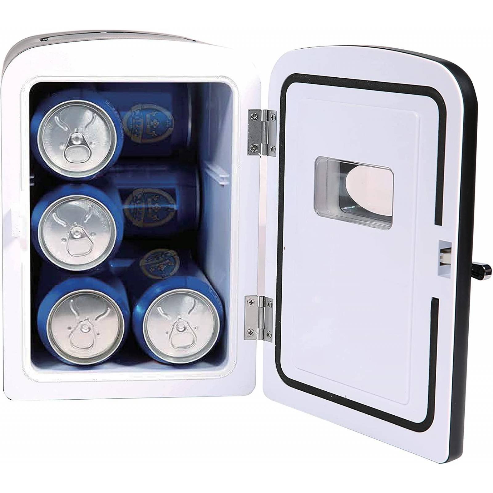 Frigidaire EFMIS175-BLACK Mini refrigerador portátil, retro, 6 latas, negro 