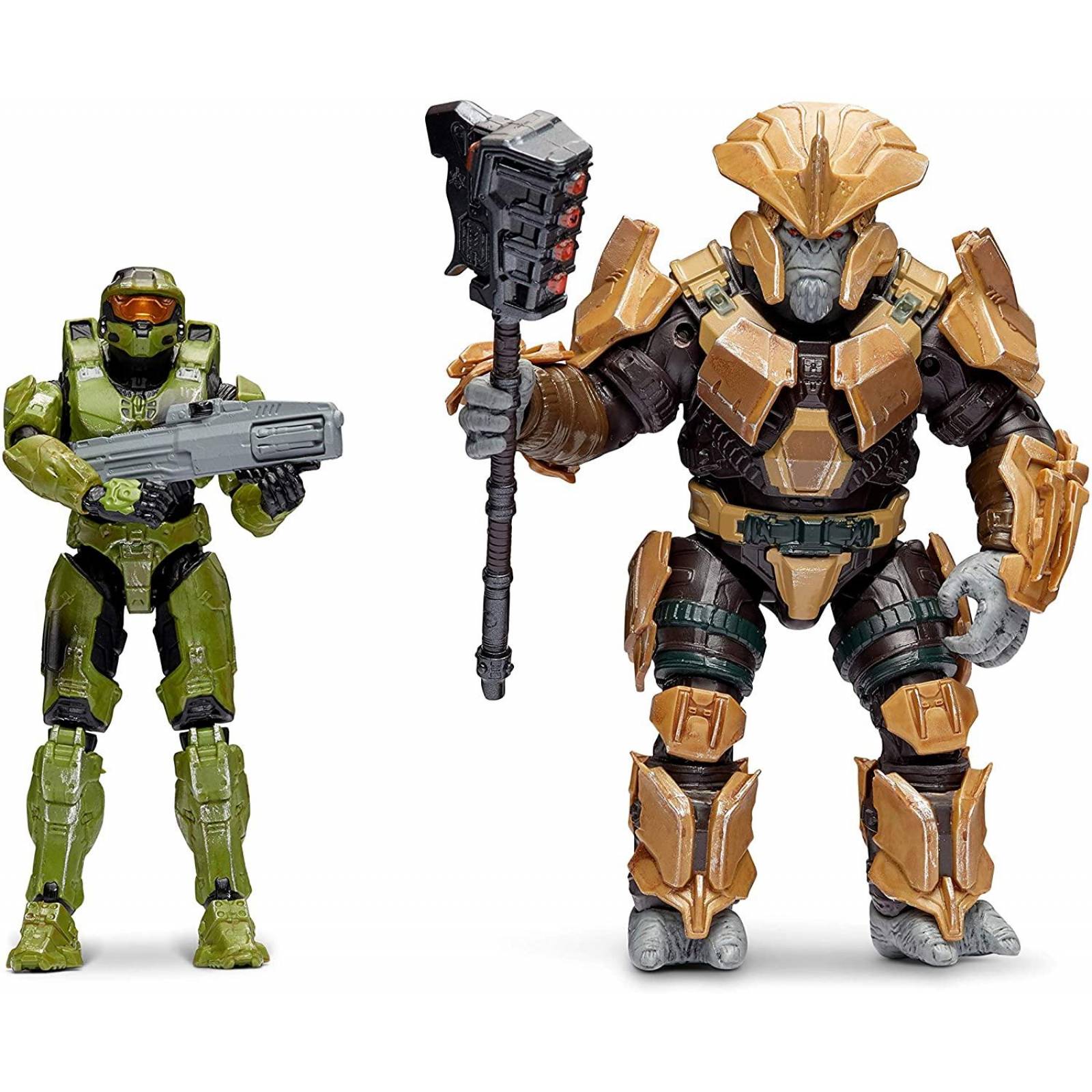 Halo 4" World of Halo" Master Chief vs. Brute Chieftain. Paquete de dos figuras 