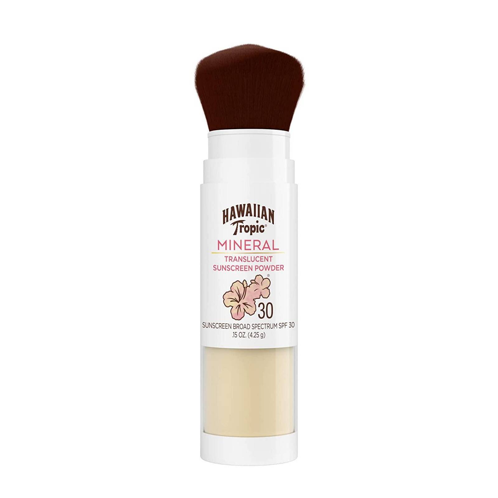 Hawaiian Tropic Brocha de polvo mineral SPF30 