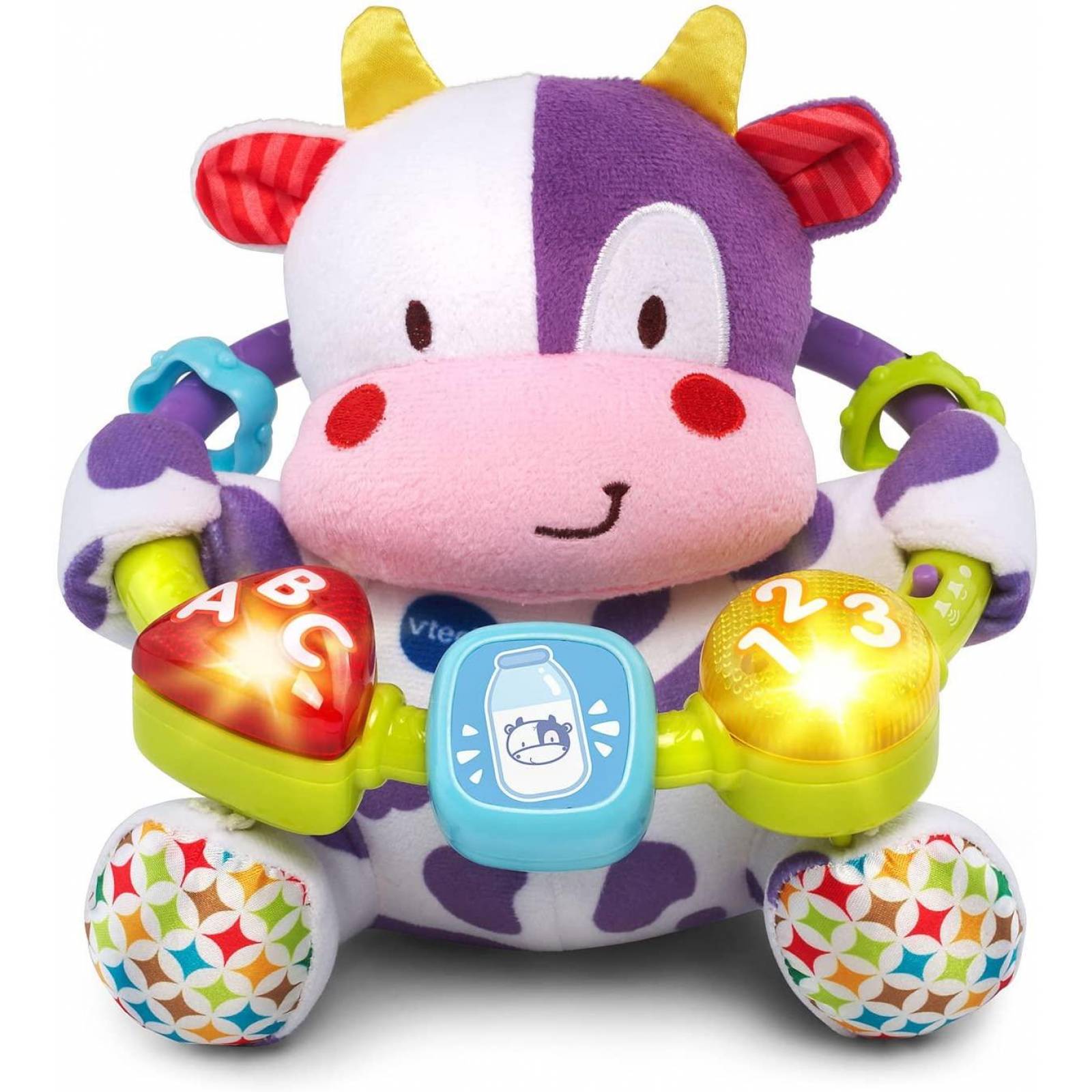 VTech Baby Lil 'Critters - Vaca Peluche con cuentas musicales, púrpura 