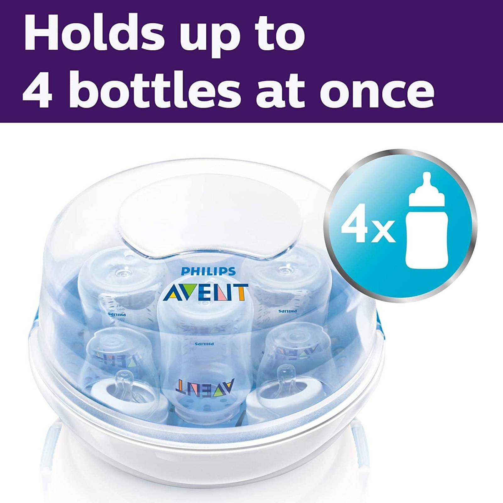 Philips AVENT Esterilizador de vapor de microondas para biberones SCF281/05