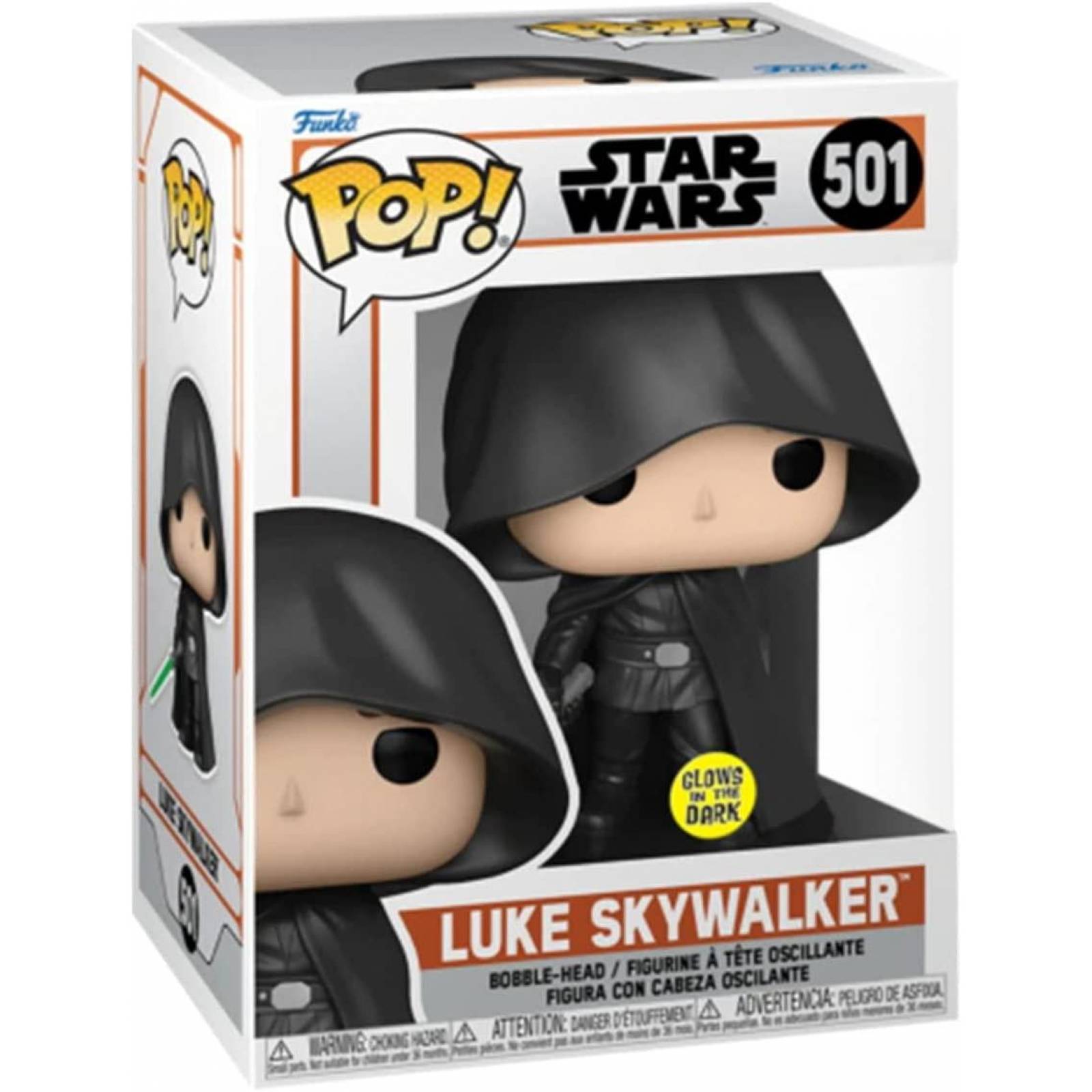 Funko Pop Star Wars: The Mandalorian - Luke Skywalker con Capa Glow #501 
