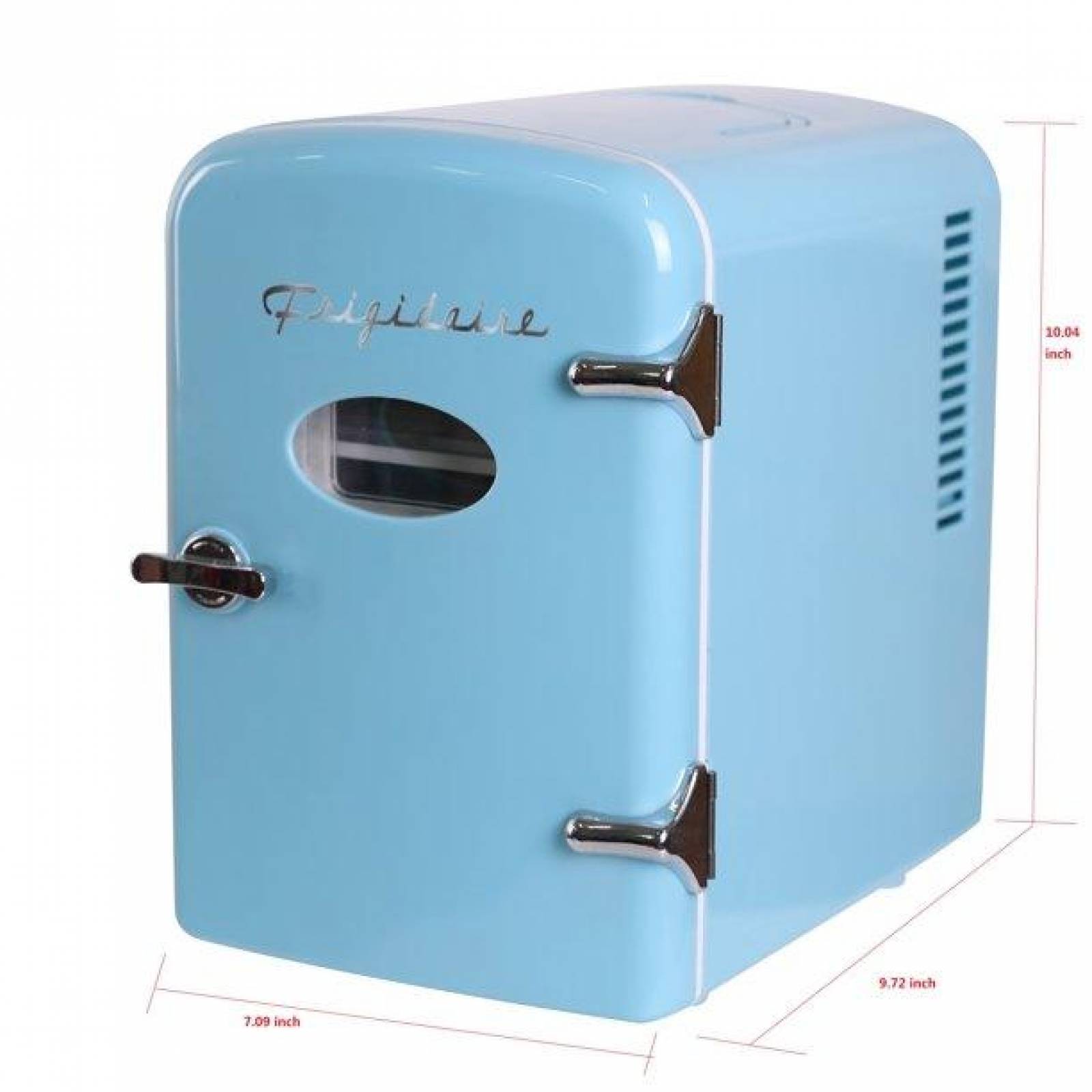 Frigidaire EFMIS129-BLUE Mini refrigerador portátil, retro, 6 latas, azul 