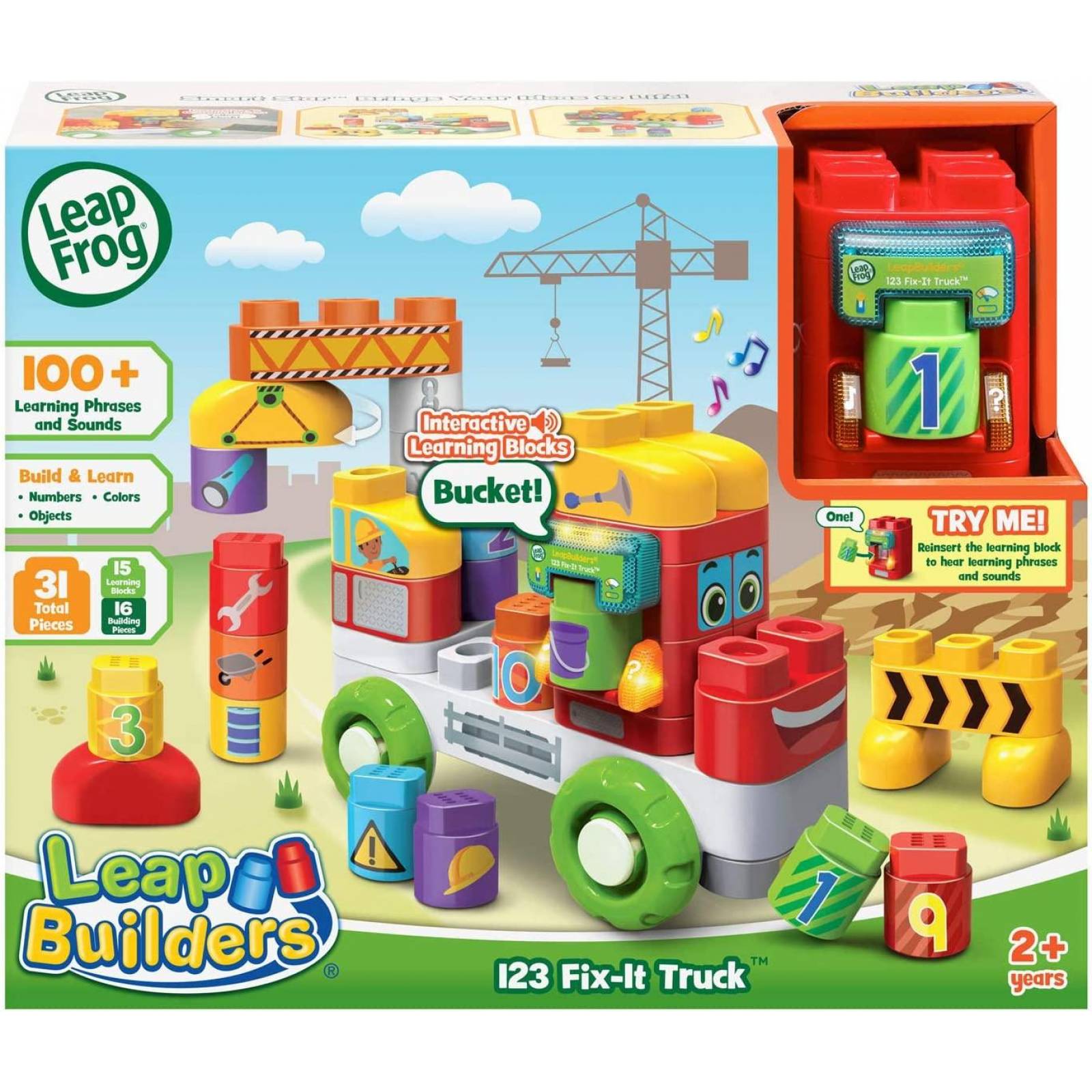 LeapFrog LeapBuilders 123 - Camión fix-it, multicolor 