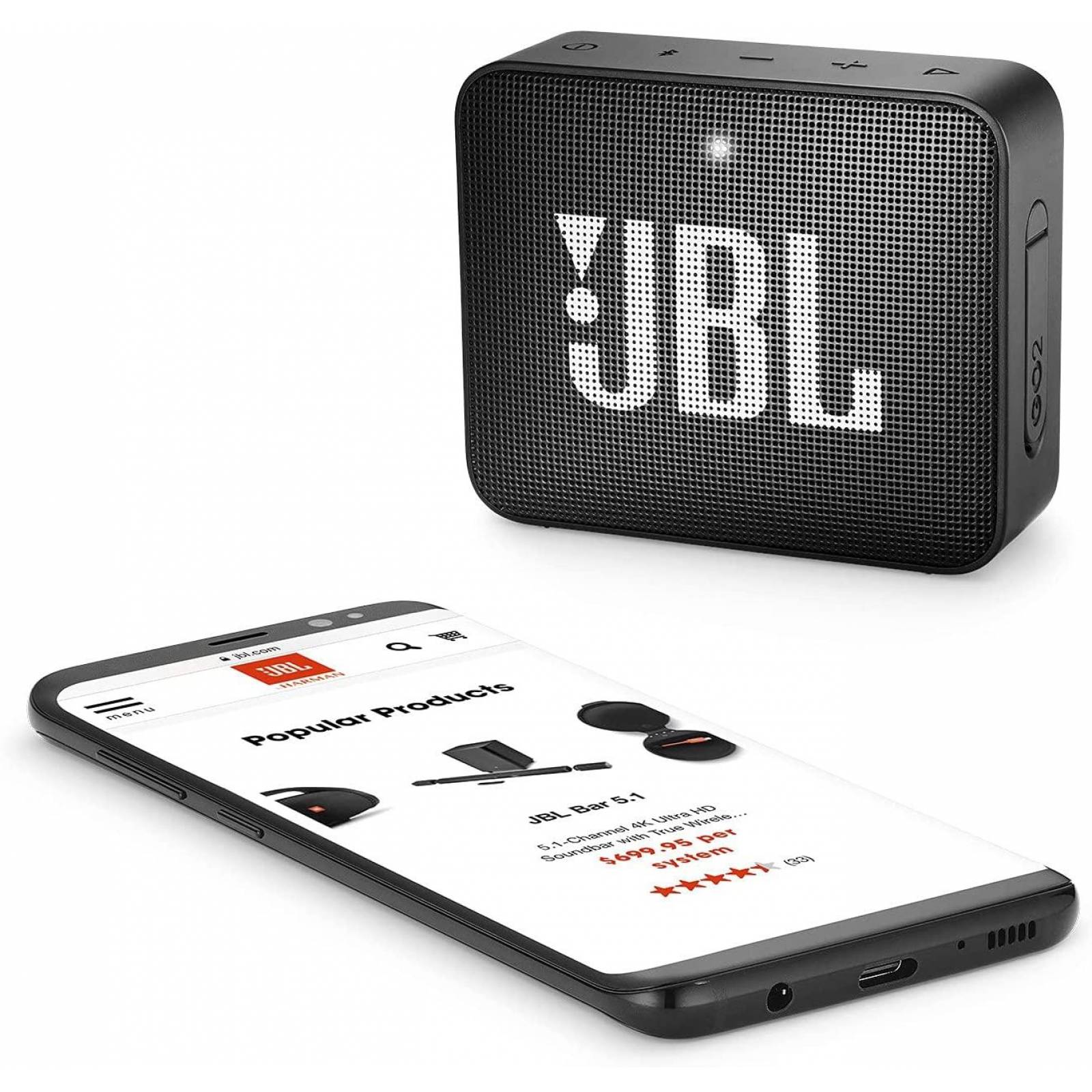 JBL Bocina Portátil GO 2 Bluetooth - Negra