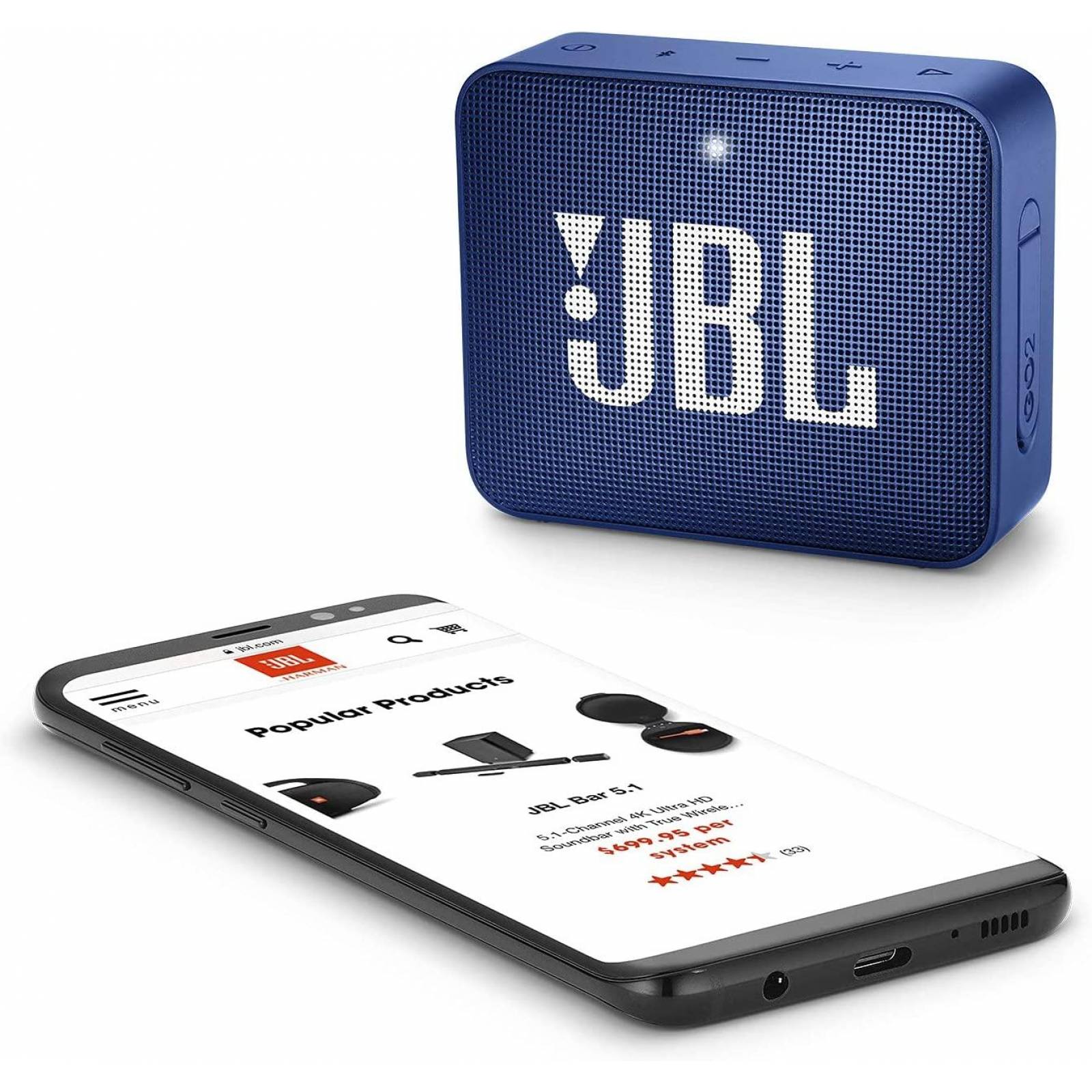 JBL Bocina Portátil GO 2 Bluetooth - Azul 