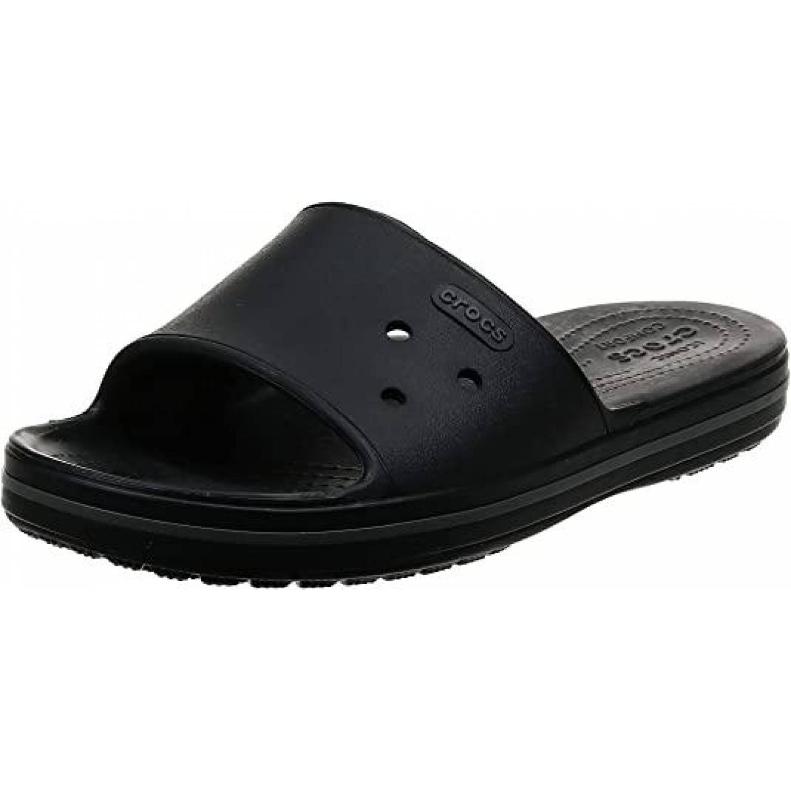 Crocs Unisex Crocband III Slide Sandalias, Black/Graphite, 9 Men/11 Women 